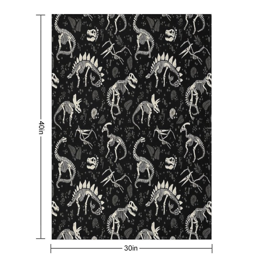 Excavated Dinosaur Fossils Shrink-resistant Throw Blanket