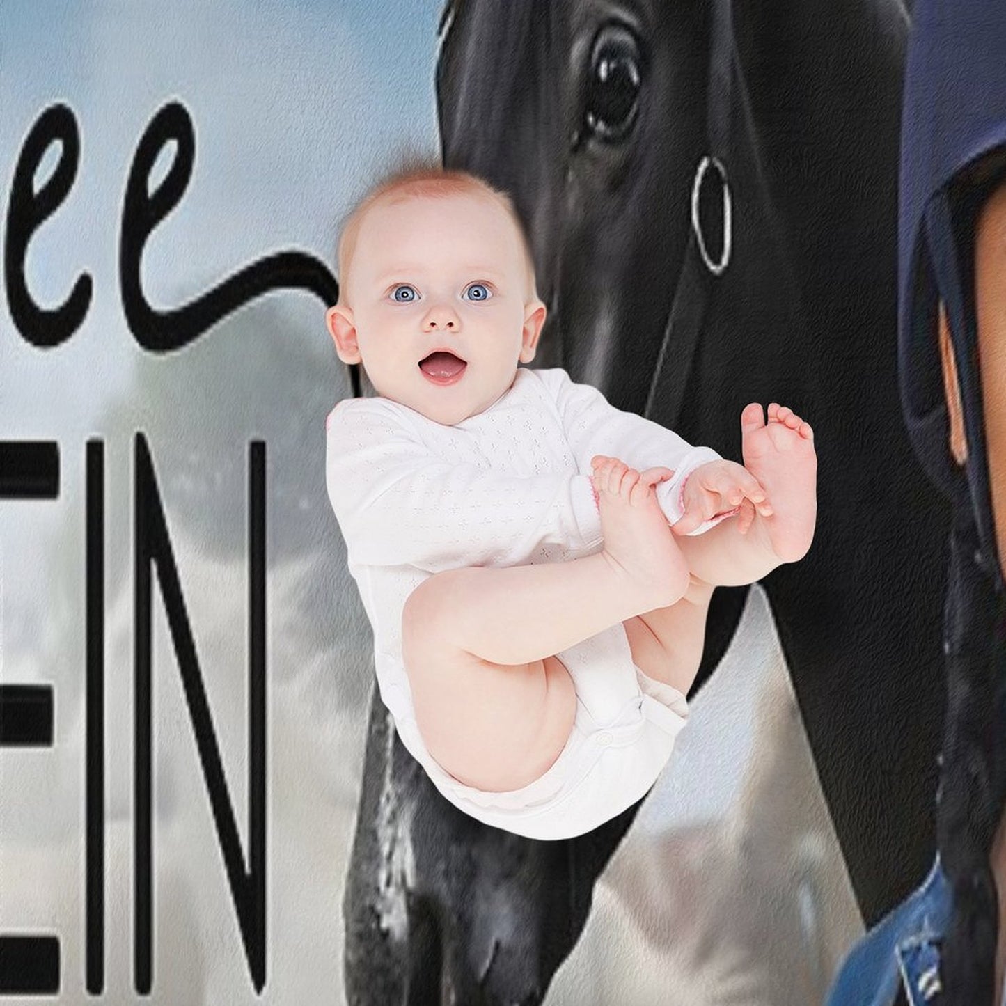 Zoe And Raven Free Rein Compact Throw Blanket
