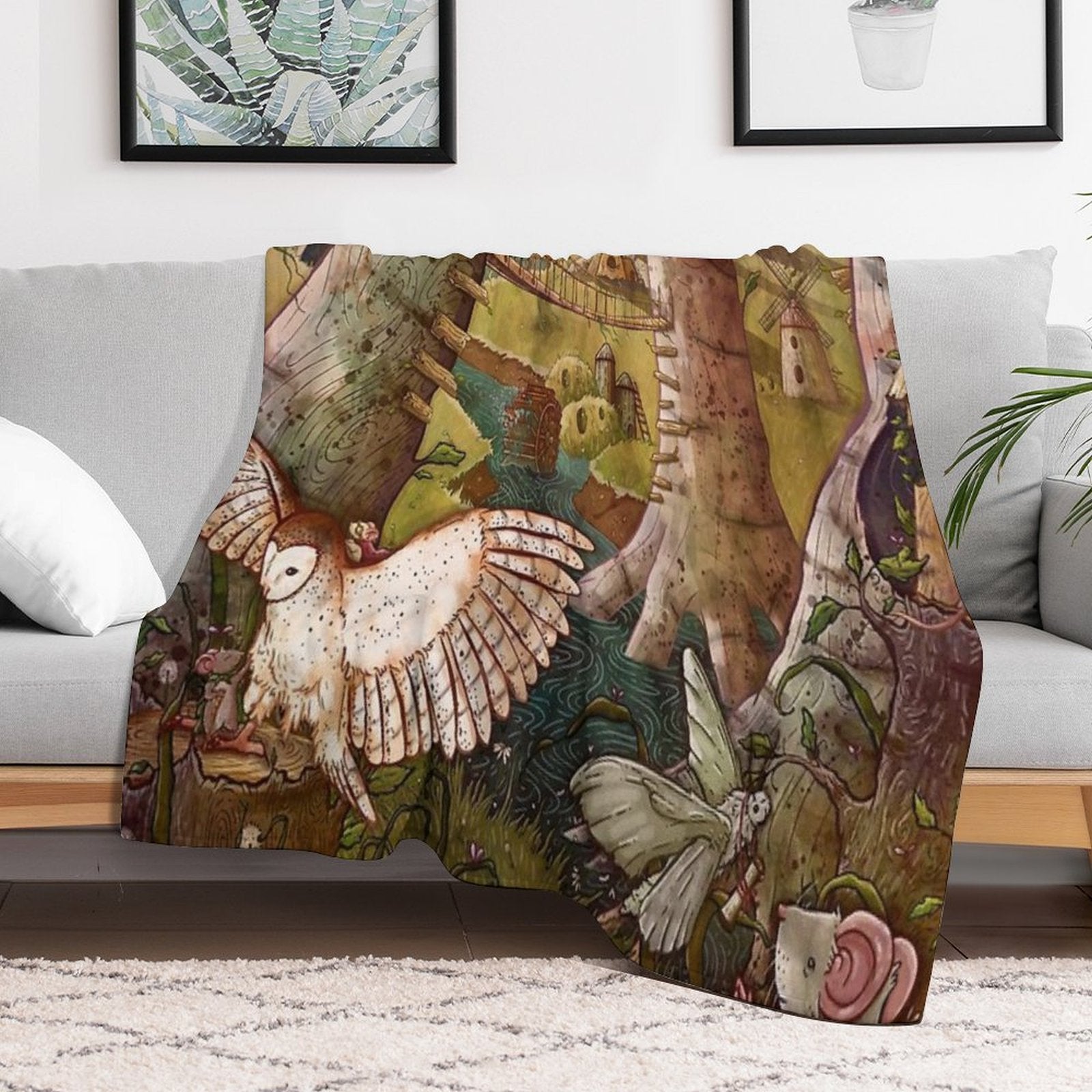 Of Mice And Owls Mouse Guard Fan Art Gift-ready Throw Blanket