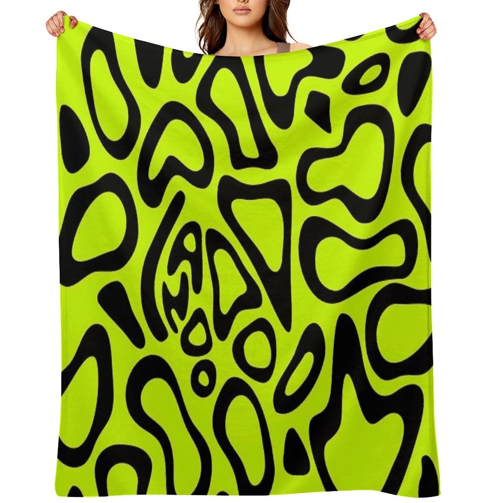 Lando Norris 2024 Helmet Pattern Black Premium Throw Blanket