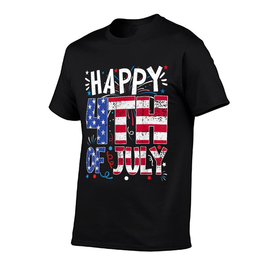 Happy 4th Of July Patriotic American US 4th Of July  Cotton T-Shirt