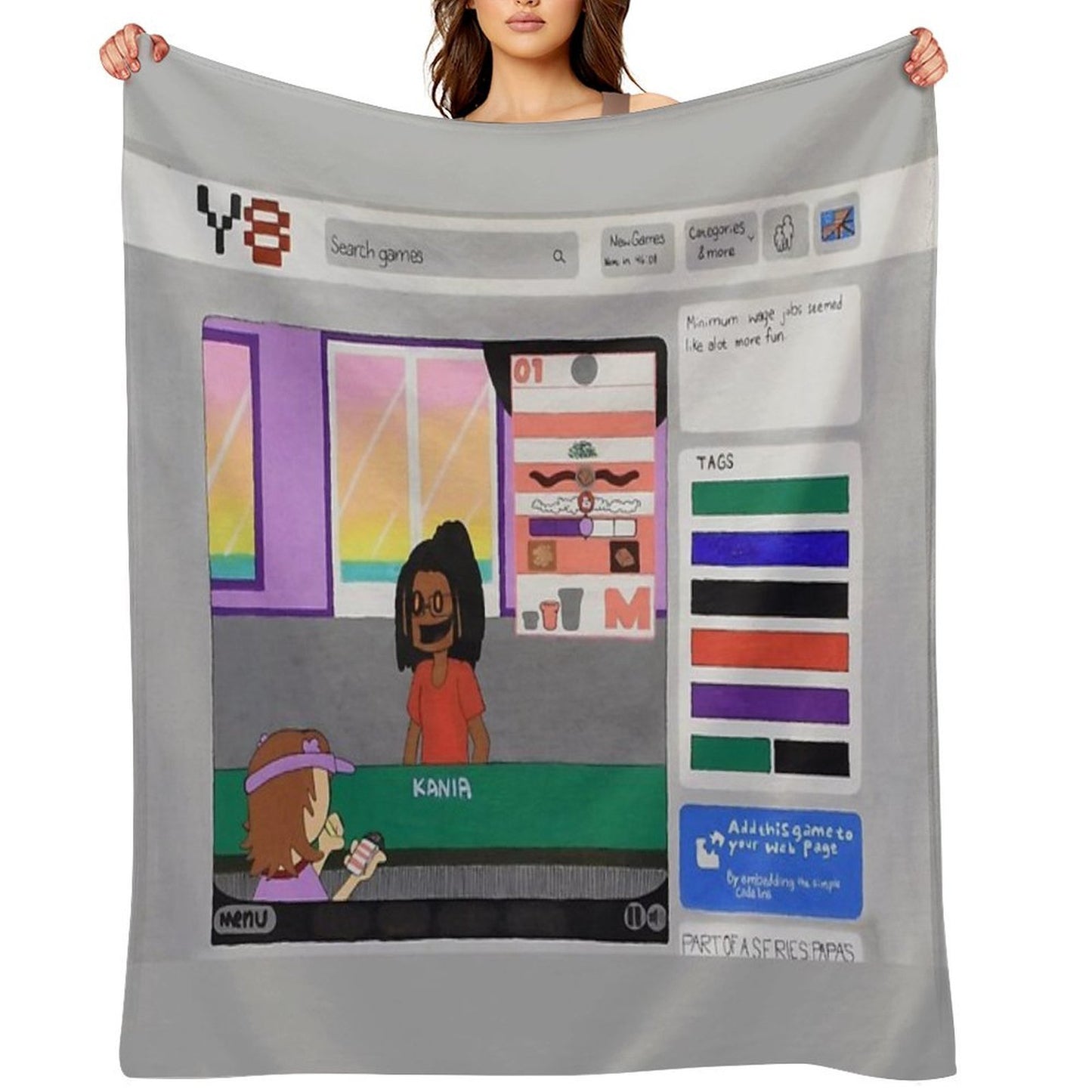 Child Labor Simulator Comfort Throw Blanket