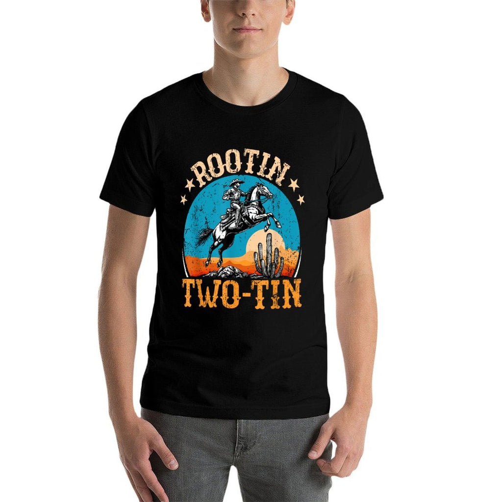 Rootin Two-tin 2nd Birthday 2 Year Old Western Cowboy Bday  Moisture-wicking T-Shirt