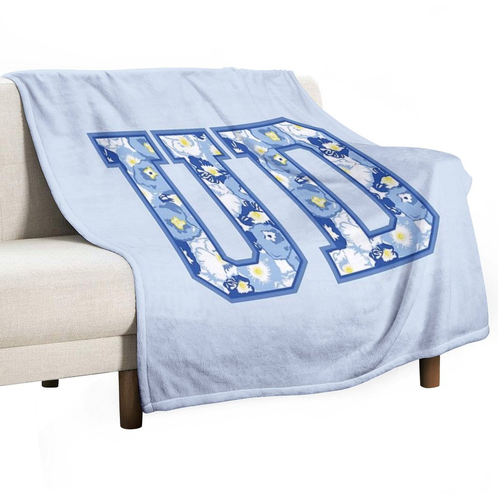 Delaware Lily Floral U D Sustainable Throw Blanket