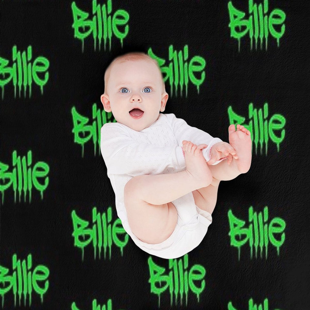 Billie Black&green Throw Blankets Easy Care Throw Blanket