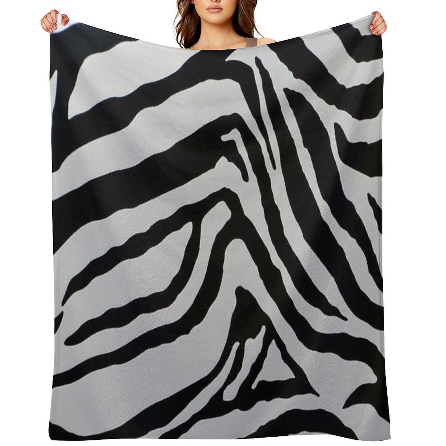 Zebra Pattern Easy Care Throw Blanket