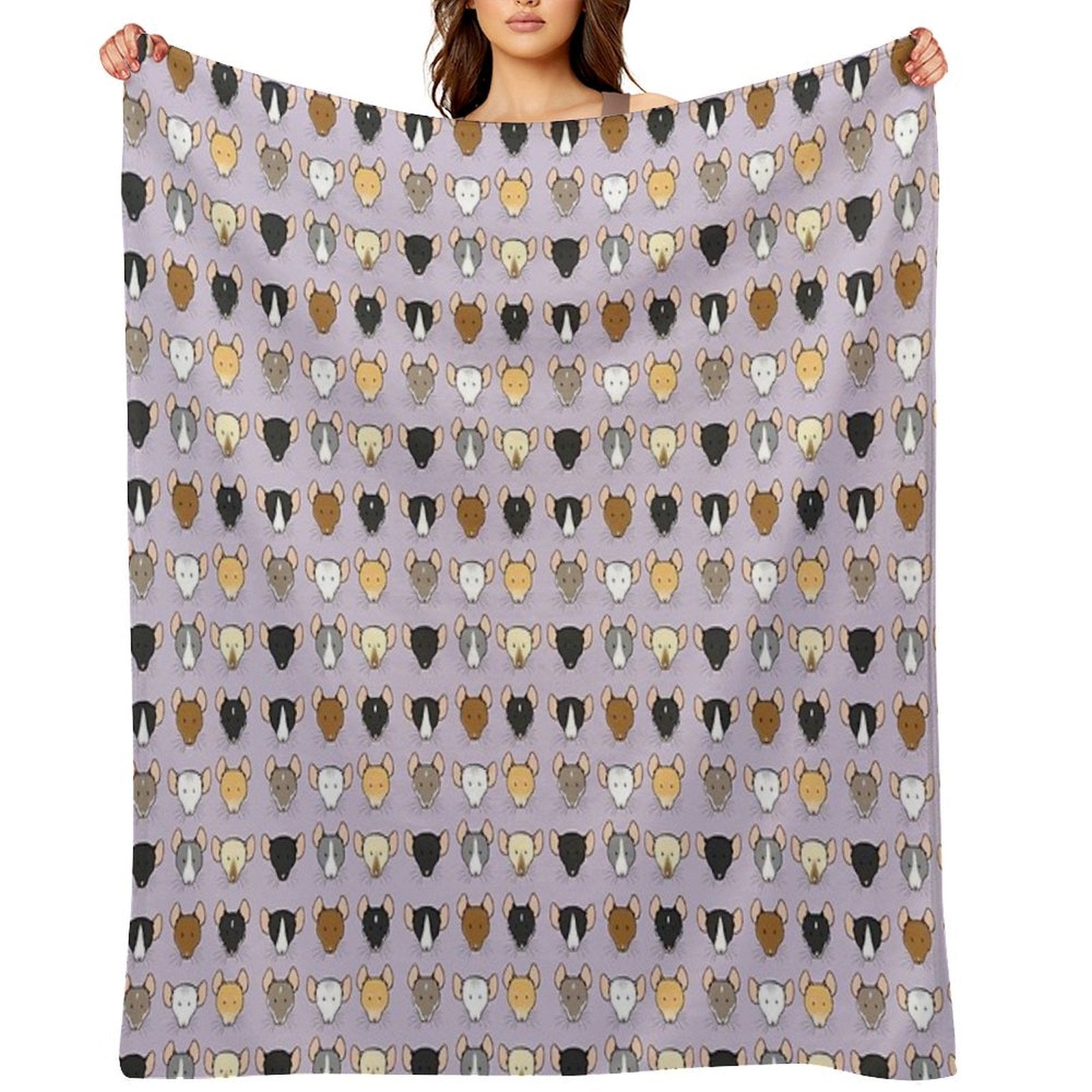 Ratty Faces Lightweight Throw Blanket