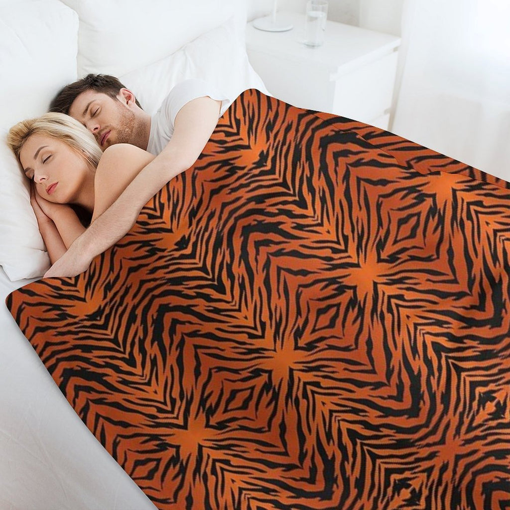 Orange Tiger Costume Versatility Throw Blanket