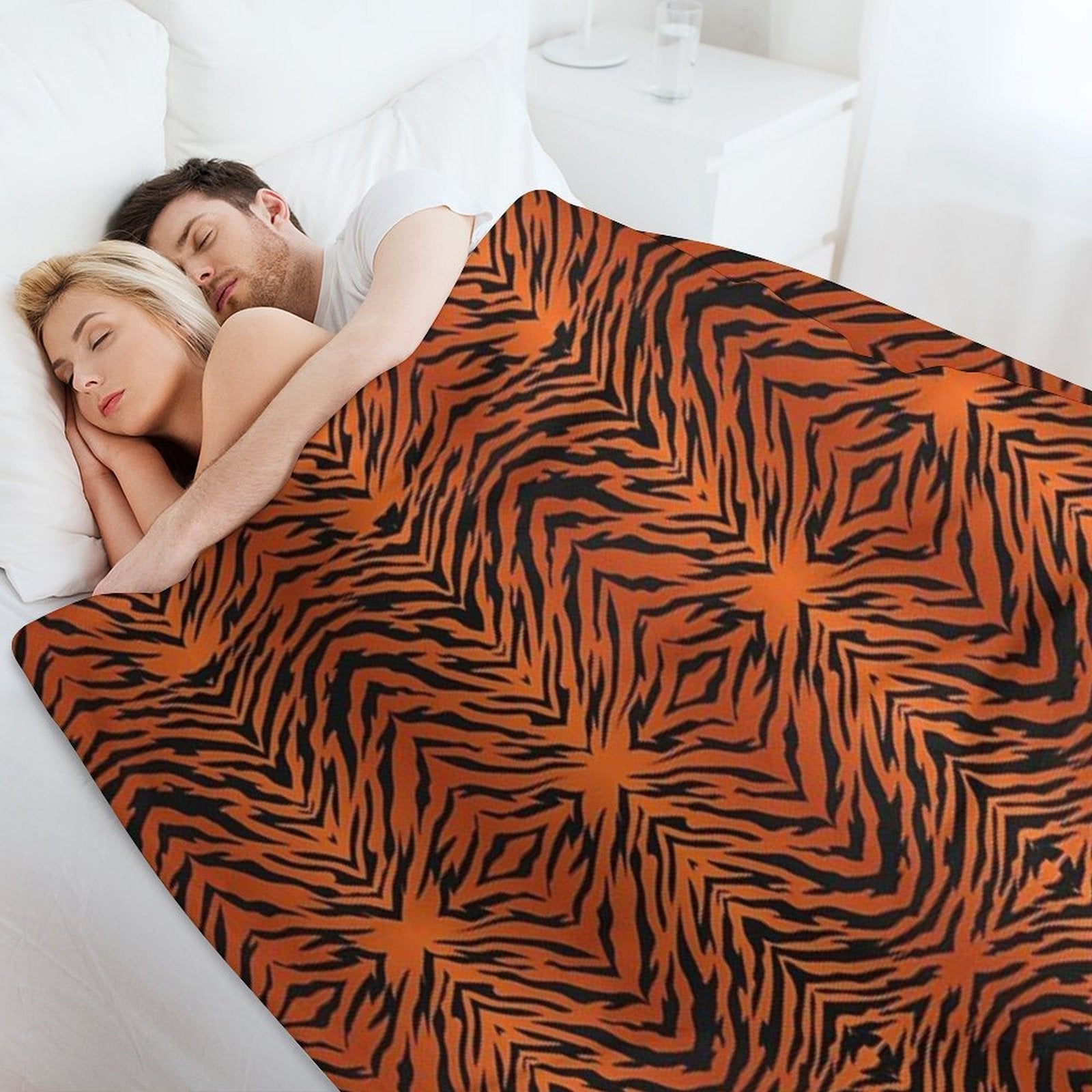 Orange Tiger Costume Versatility Throw Blanket