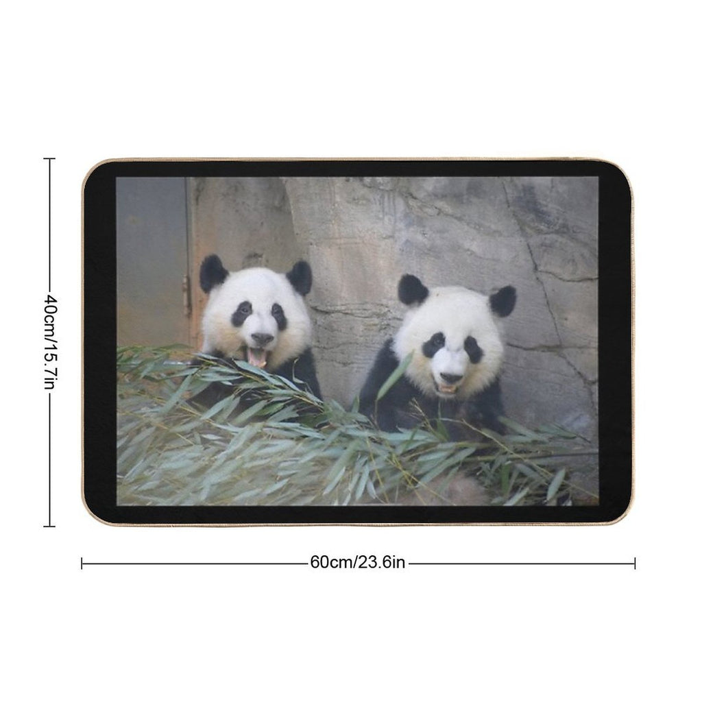 Giant Pandas Ya Lun And Xi Lun at Zoo Atlanta  Rapid-Drying Bath Mat