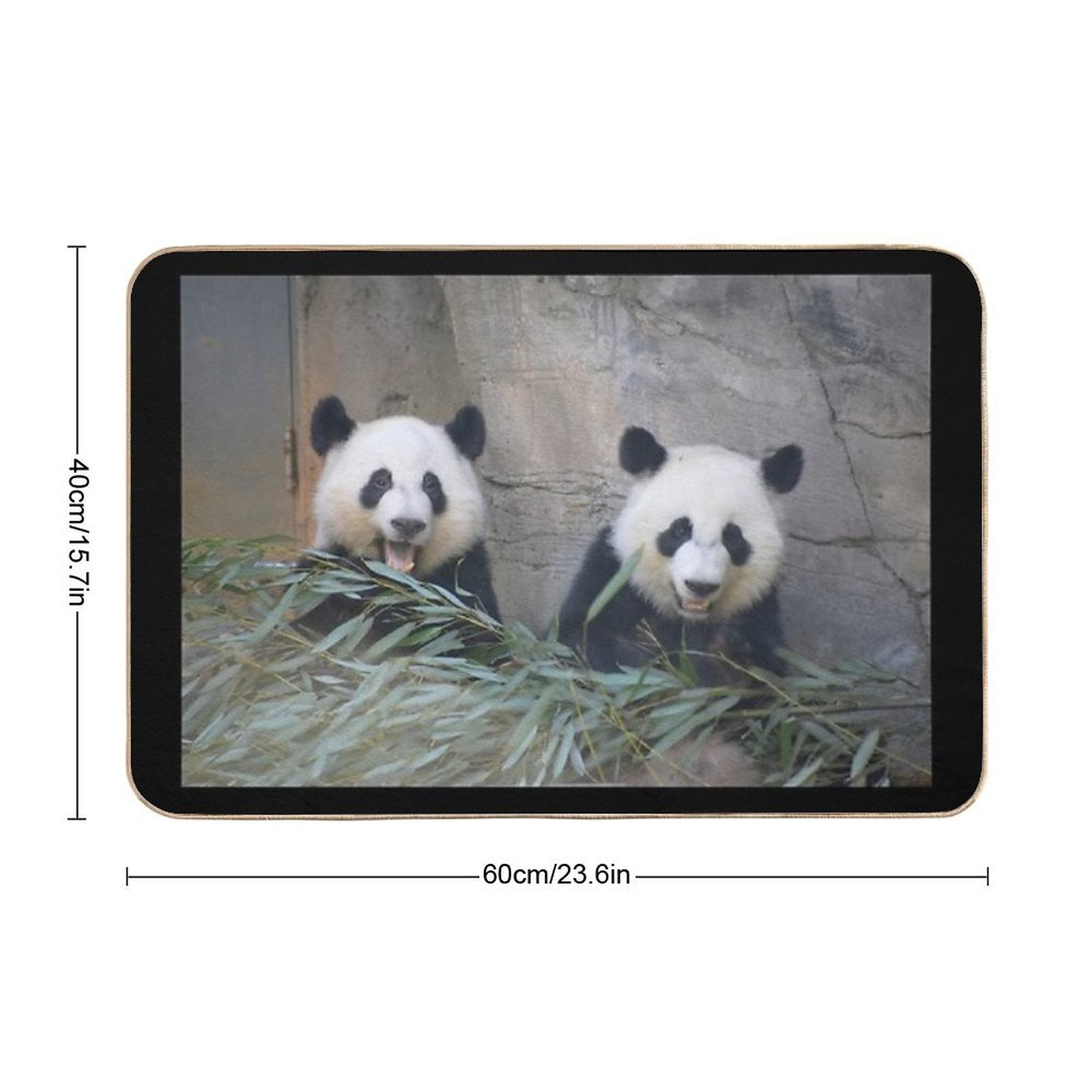 Giant Pandas Ya Lun And Xi Lun at Zoo Atlanta  Rapid-Drying Bath Mat