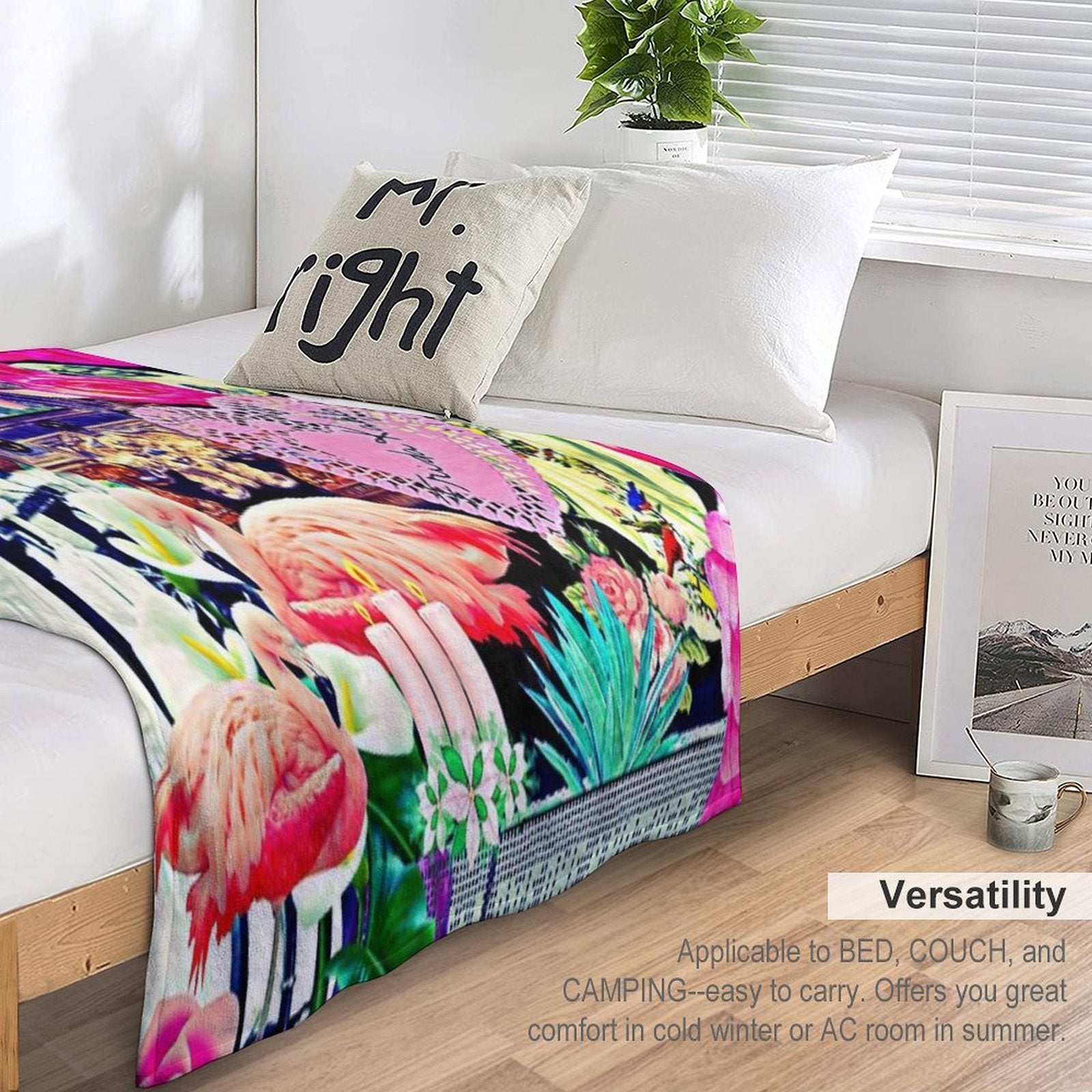 Frida Kahlo Love One Another Collage Premium Throw Blanket