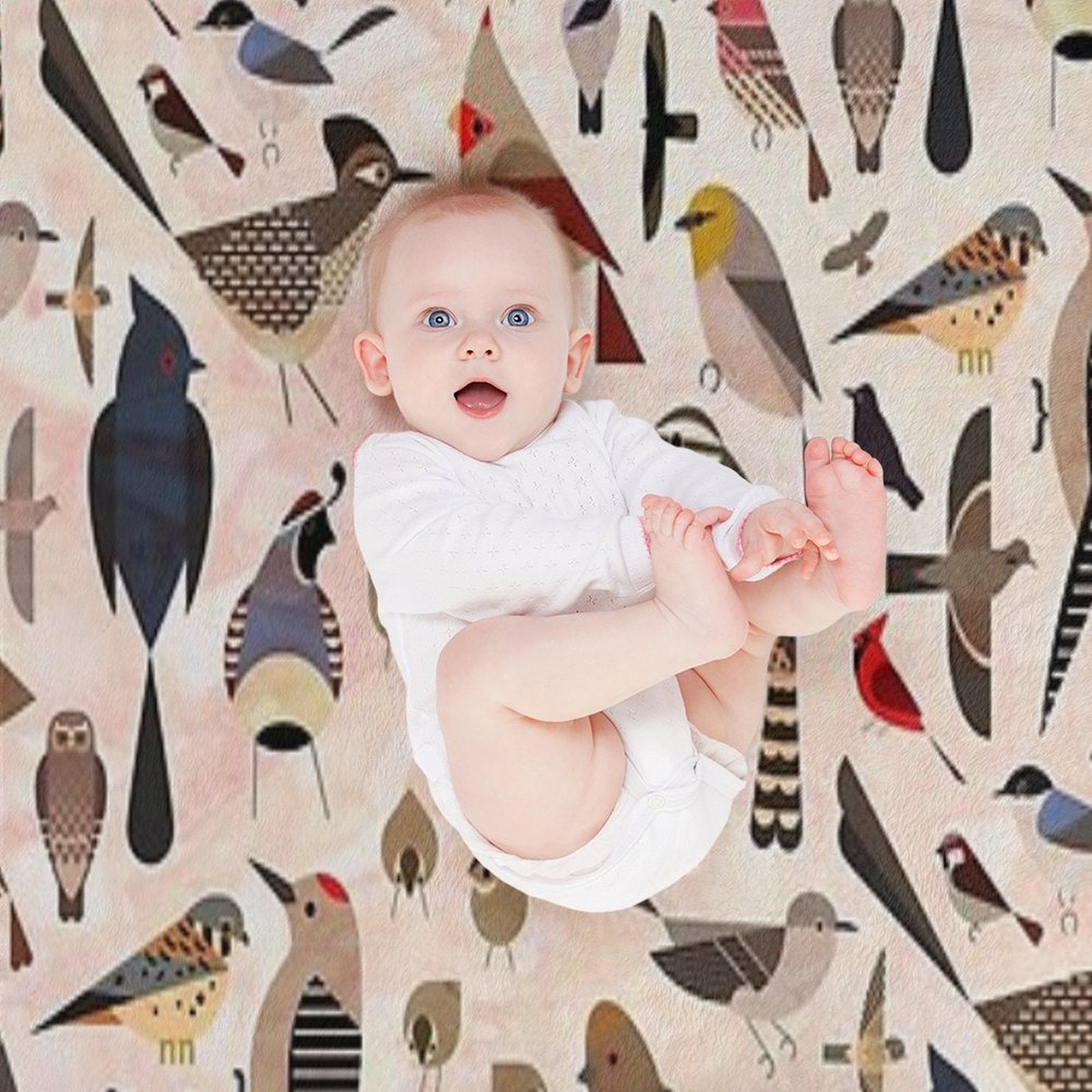 Sonoran Birds Machine-washable Throw Blanket