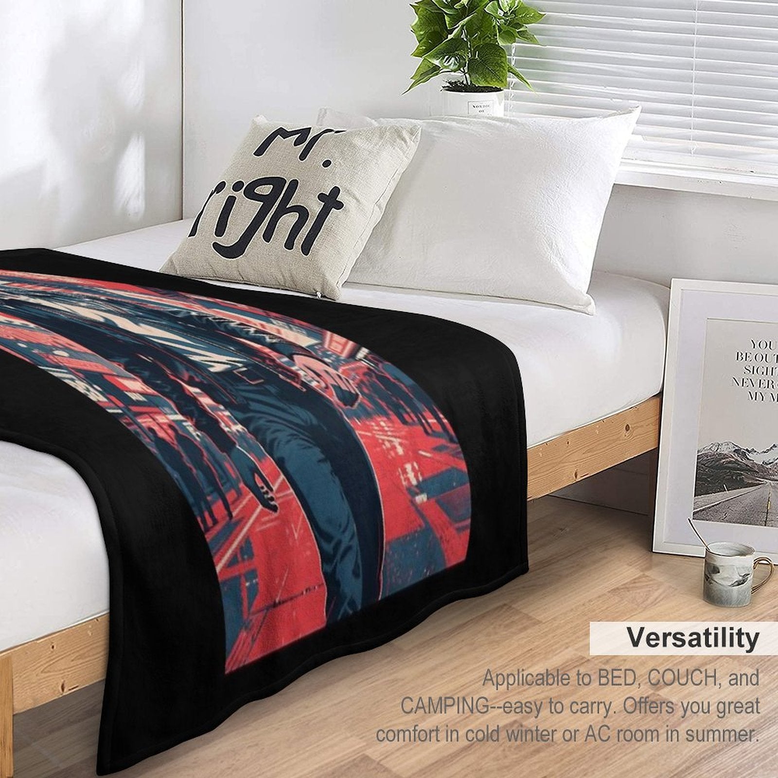 Times Square Rebel – Retro Street Style 80s Quick-dry Throw Blanket