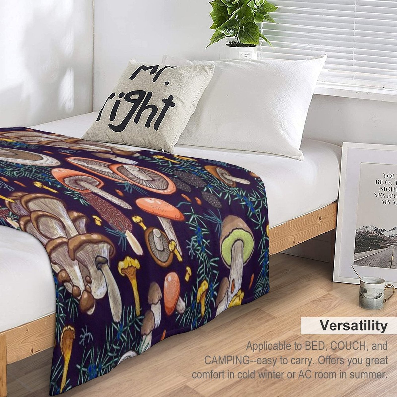 Dark Dream Forest Velvety-soft Throw Blanket