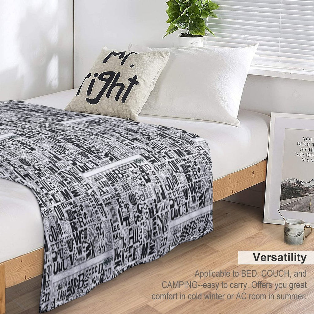 Alphabet Soup Compact Throw Blanket