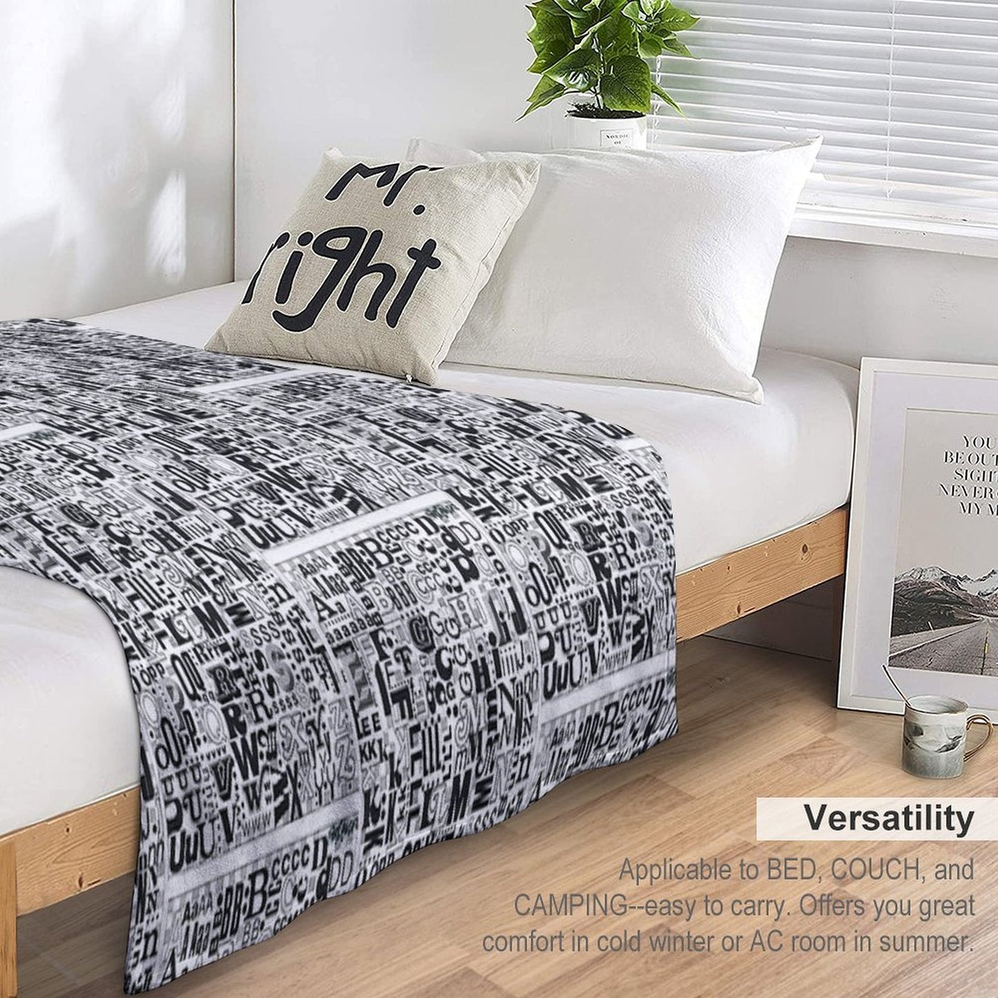 Alphabet Soup Compact Throw Blanket