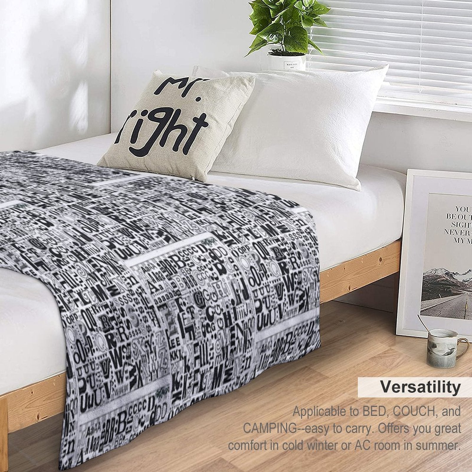 Alphabet Soup Compact Throw Blanket