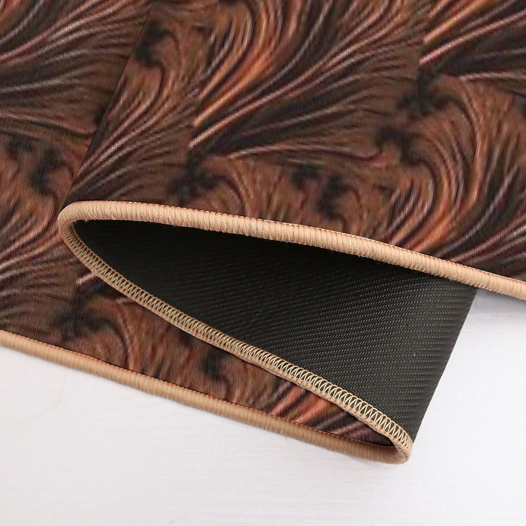 Copper Ostrich Feathers Collection  Pet-Safe Bath Mat