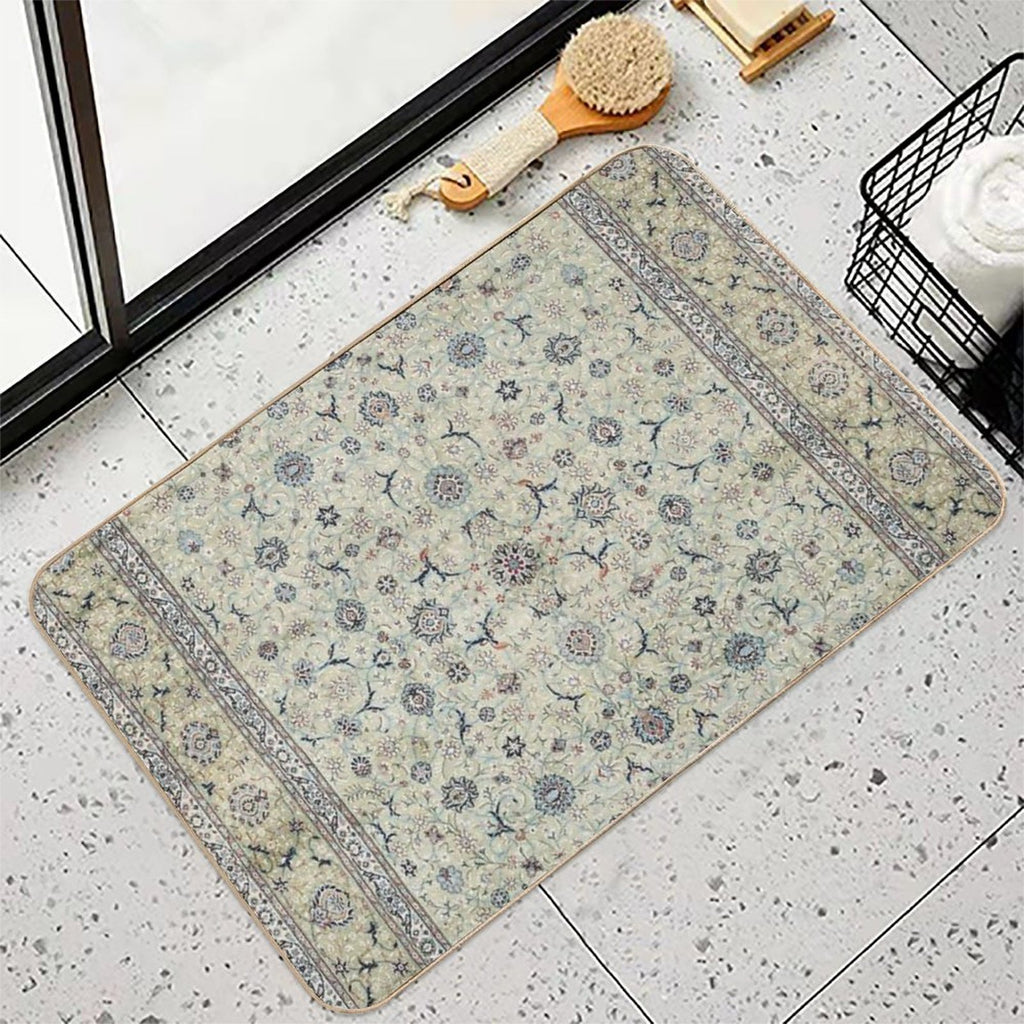 Kashan Isfahan Persian Carpet Print  Anti-Trip Bath Mat