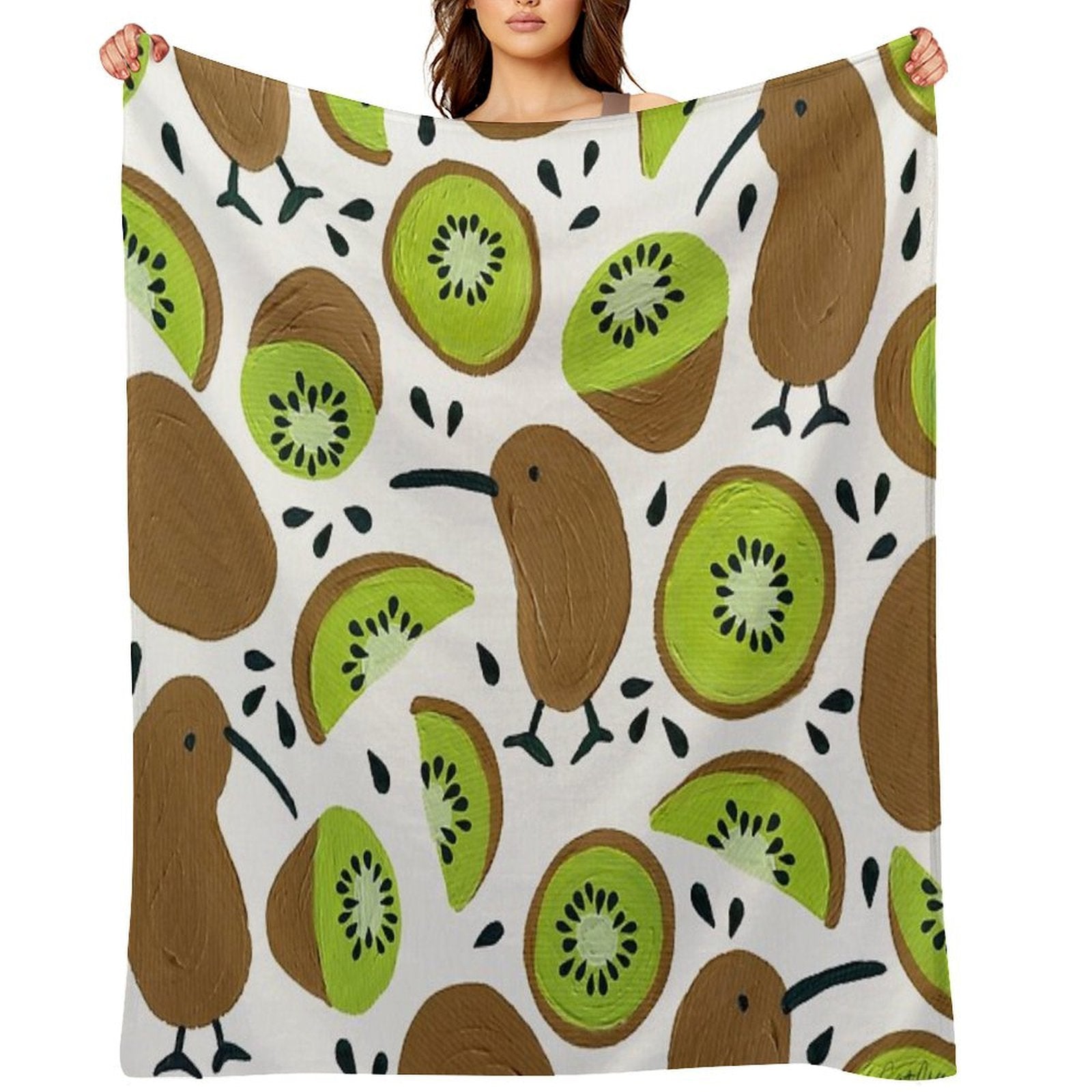 Kiwis & Kiwis Lightweight Throw Blanket