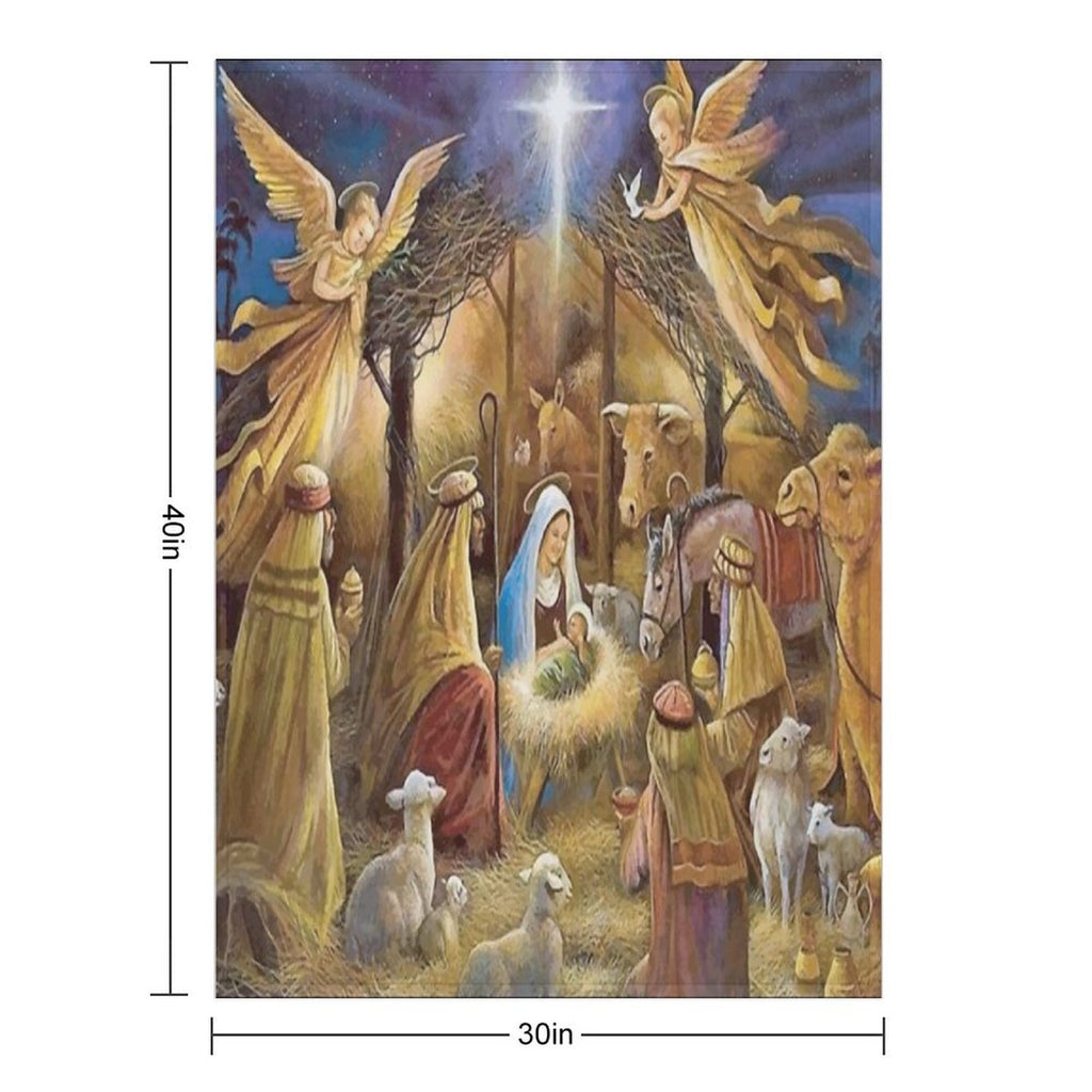 Christian Christmas Nativity Versatility Throw Blanket