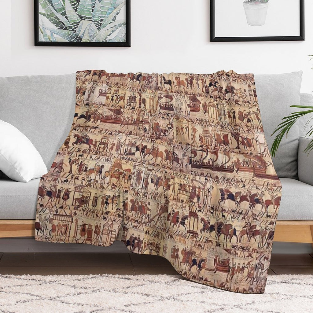Bayeux Tapestry Velvety-soft Throw Blanket