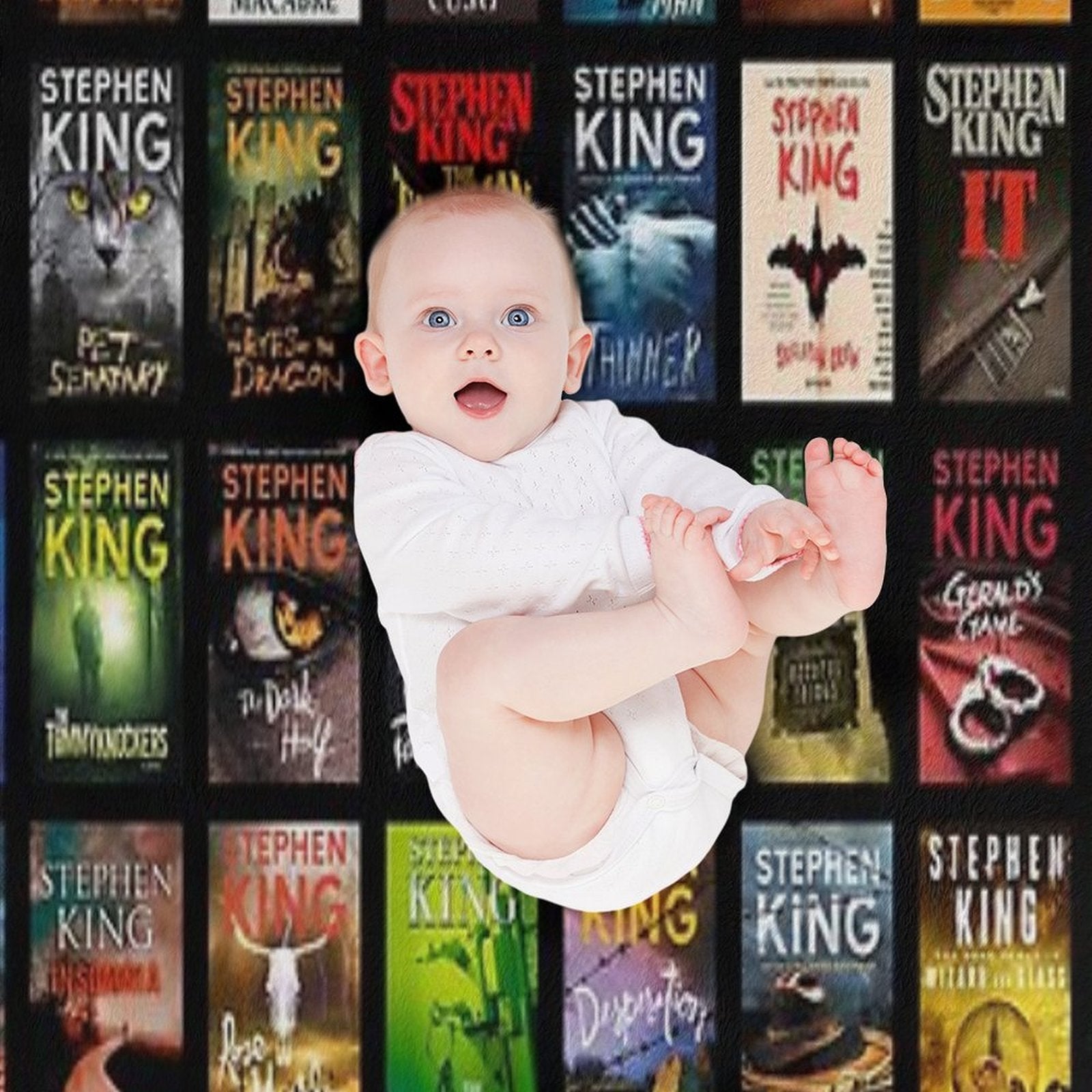 Complete Works of Stephen King Premium Throw Blanket