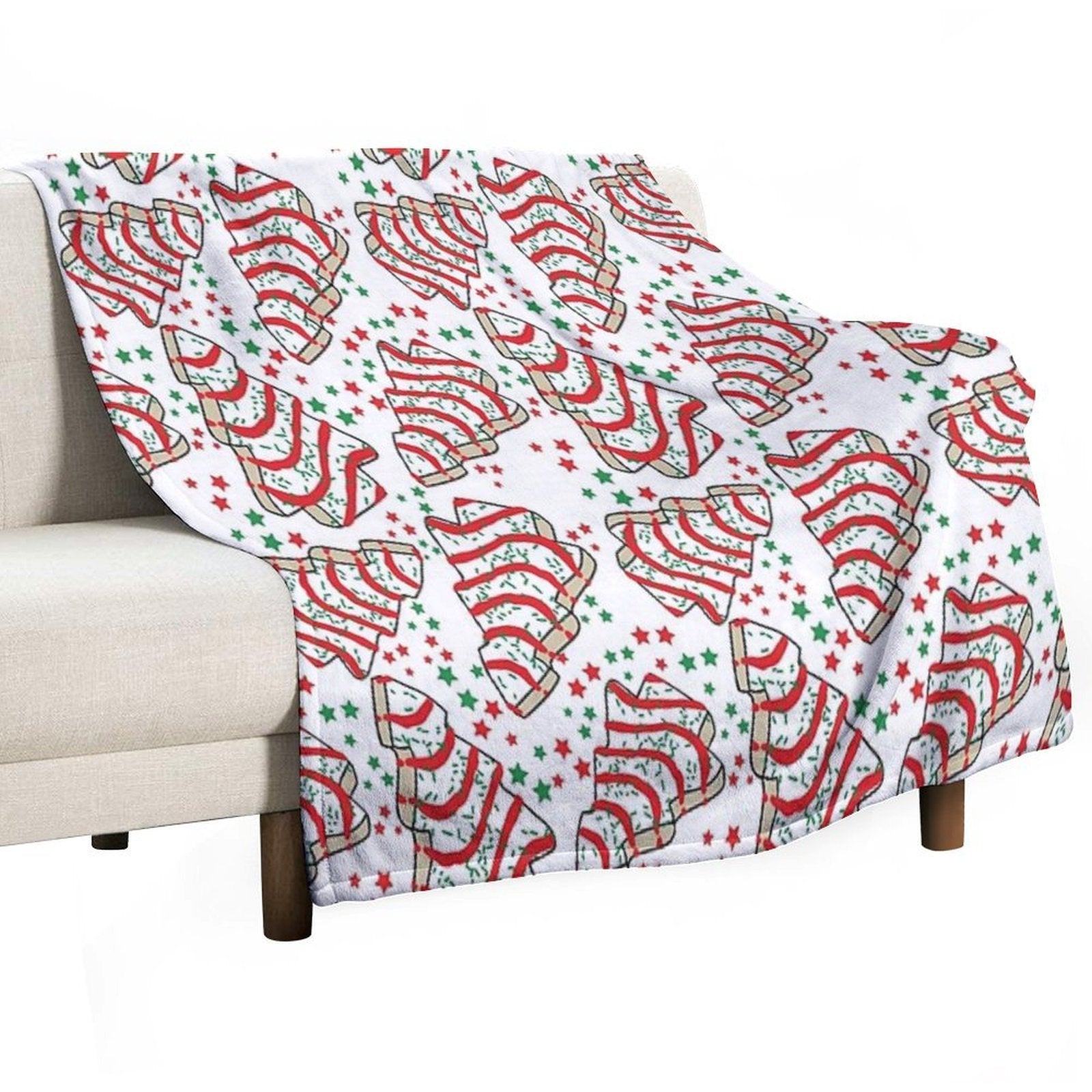 Christmas Tree Snack Cakes Gift-ready Throw Blanket