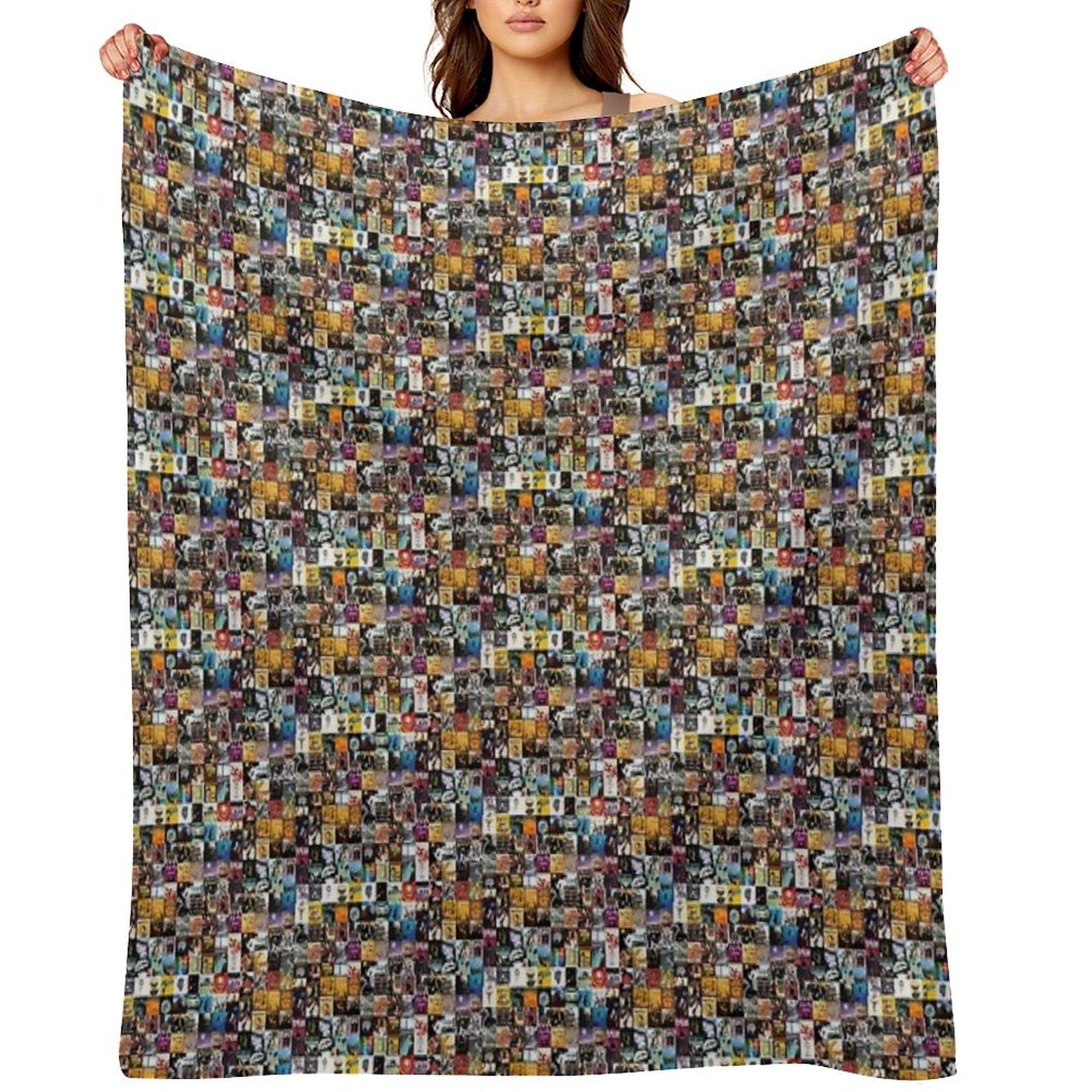 Music Cover Montage Old Lightweight Throw Blanket
