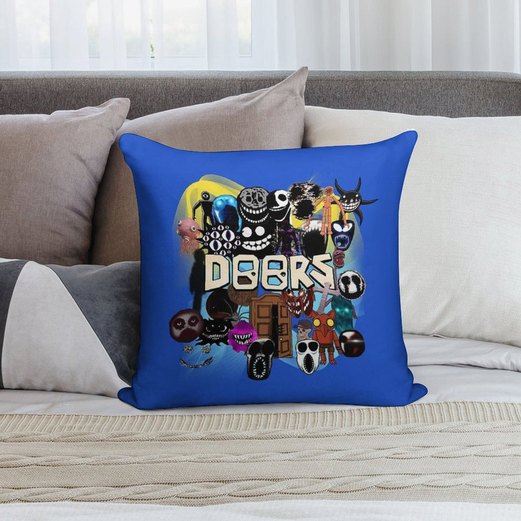 Doors All The Entities New Doors Game Update Soft Reinforced Edging Throw Pillow