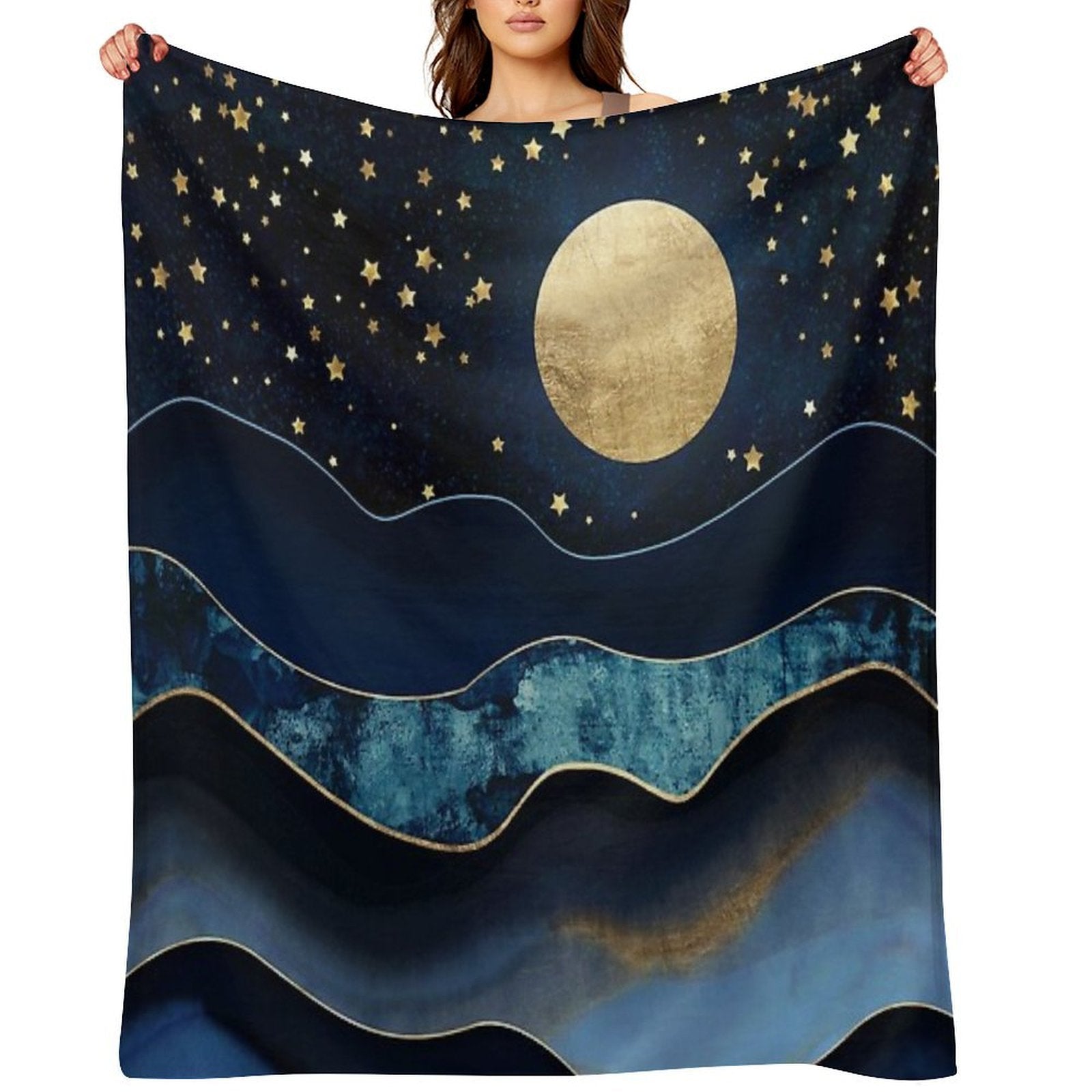 Golden Moon Eco-conscious Throw Blanket