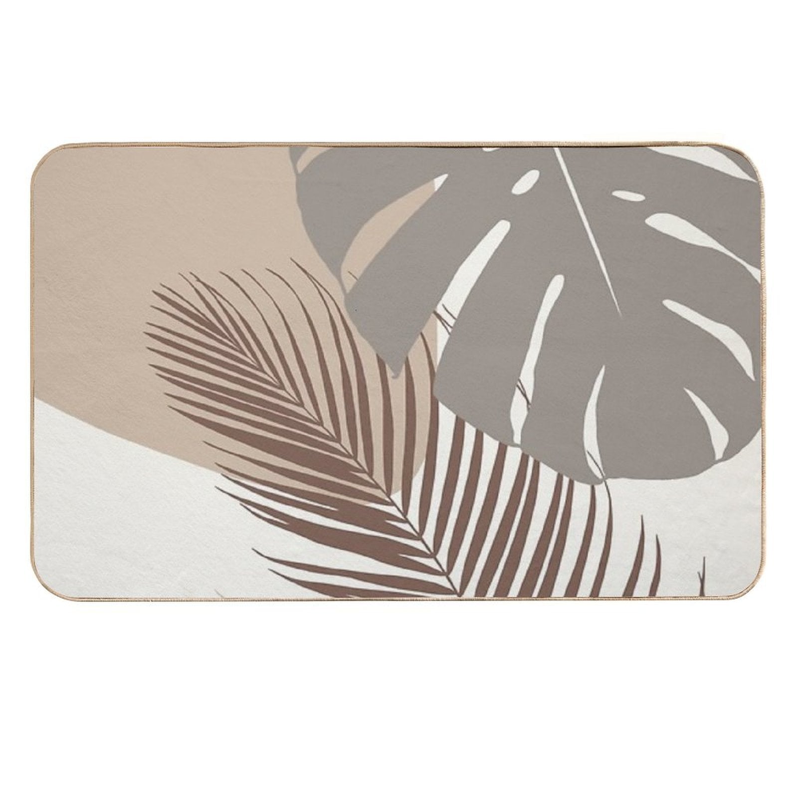 Minimal Monstera Palm Finesse #11 #tropical #decor #art  Versatile Bath Mat