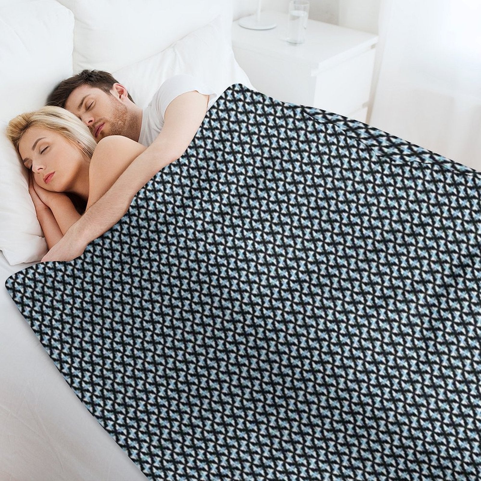 Big City Mixed Blue Signal Premium Throw Blanket