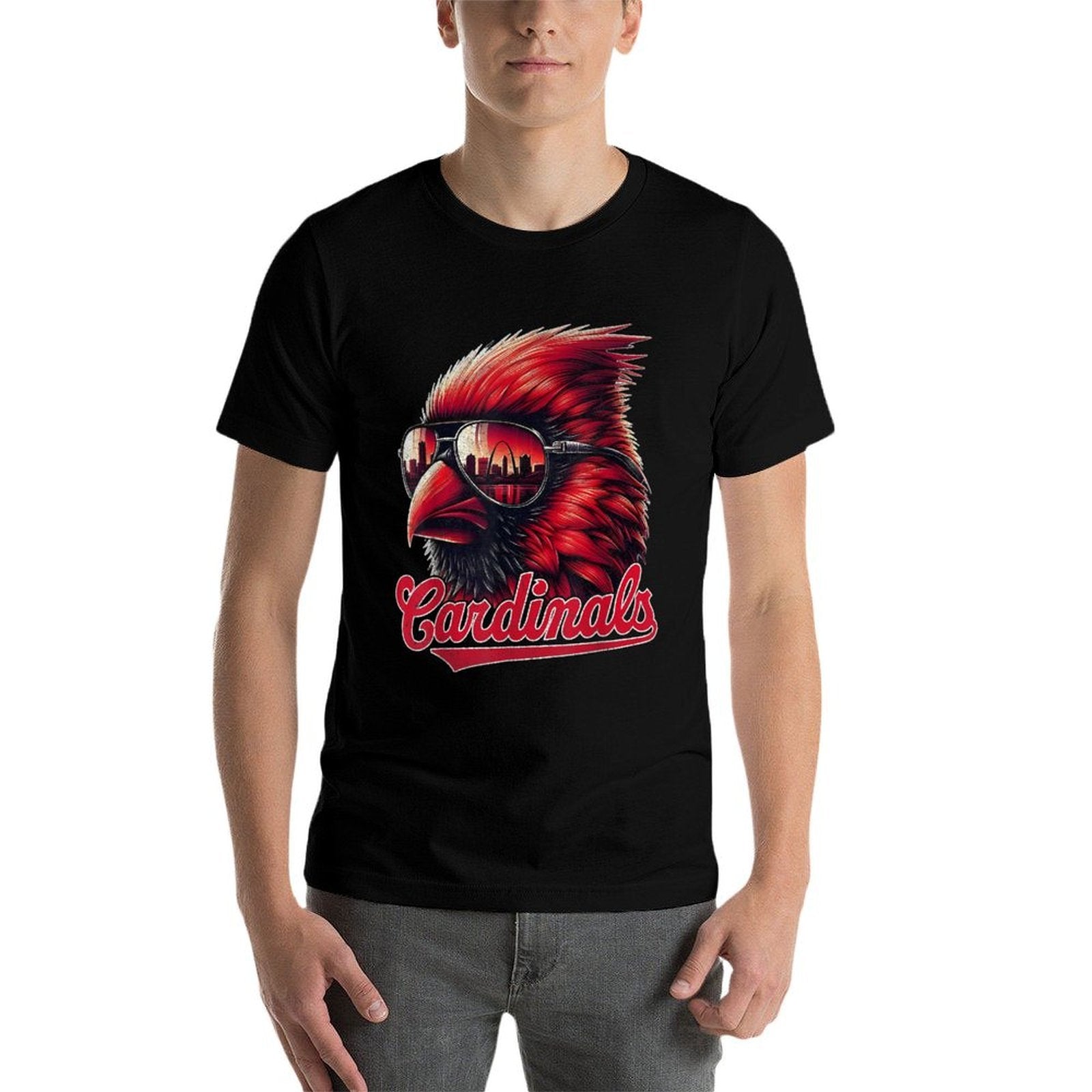 Vintage Cardinals Lovers Apparel Men Kids  Slim-fit Cut T-Shirt