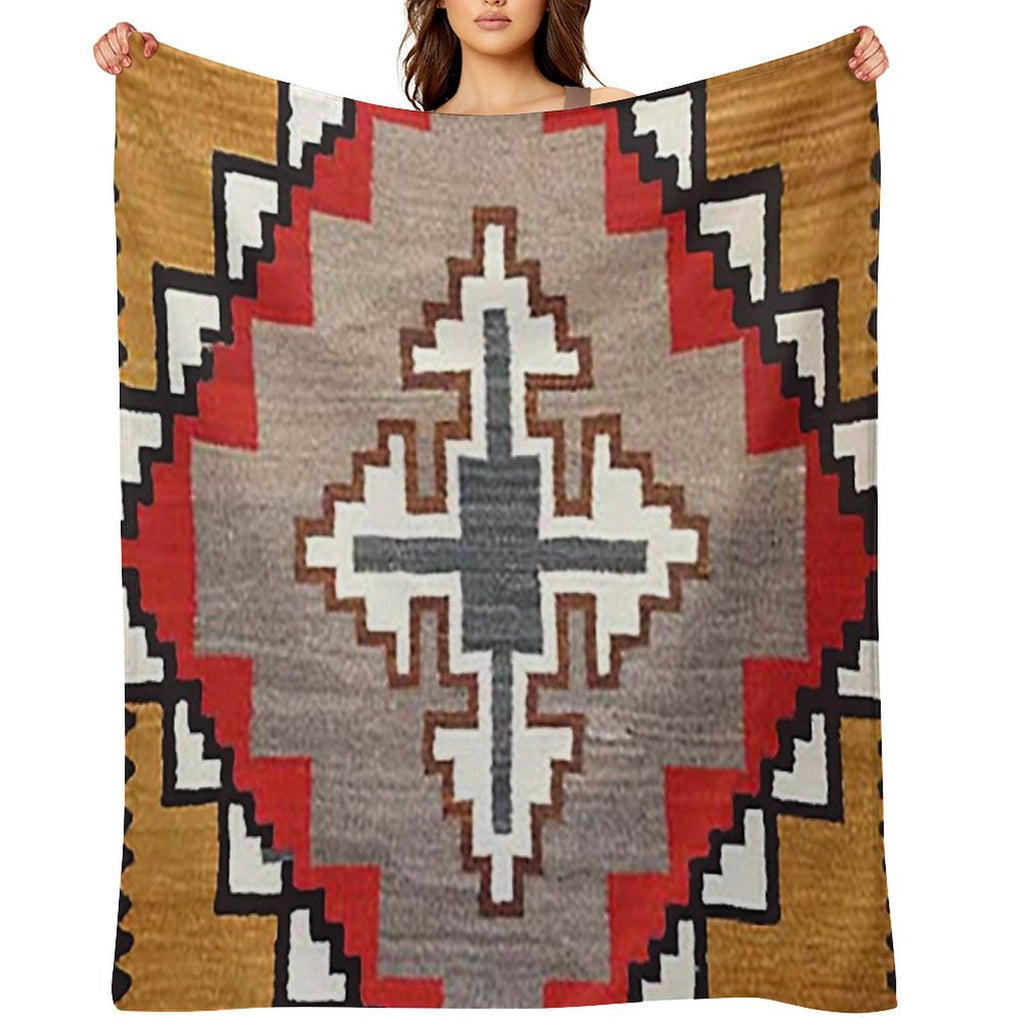 Navajo Blanket,southwestern Art,native American Art,indian Art,arizona,dessert,geometric Pattern,bow And Arrows,cowboys And Indi Lightweight Throw Blanket