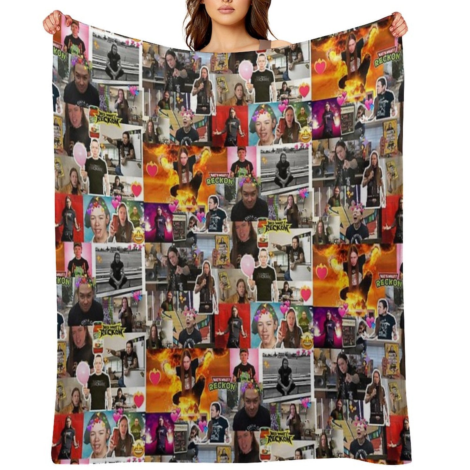 Nat Mega Collage! Easy Care Throw Blanket