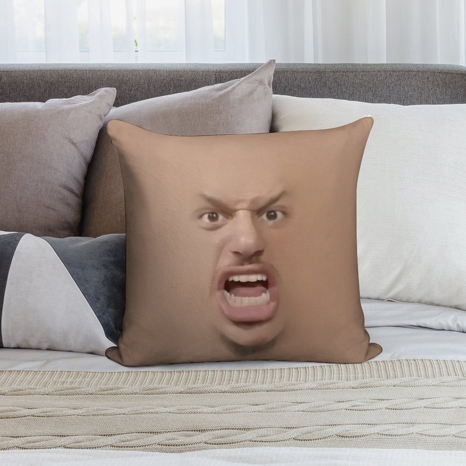Eric Andre Yelling Soft Decorative Cover Throw Pillow
