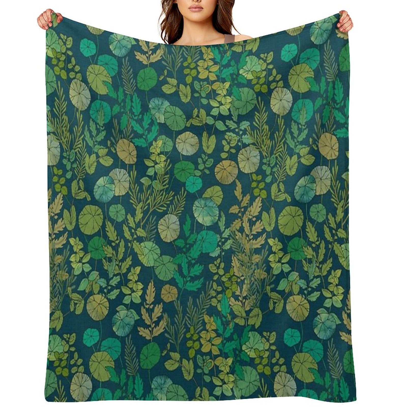Growing A Garden Green Nature Lightweight Throw Blanket