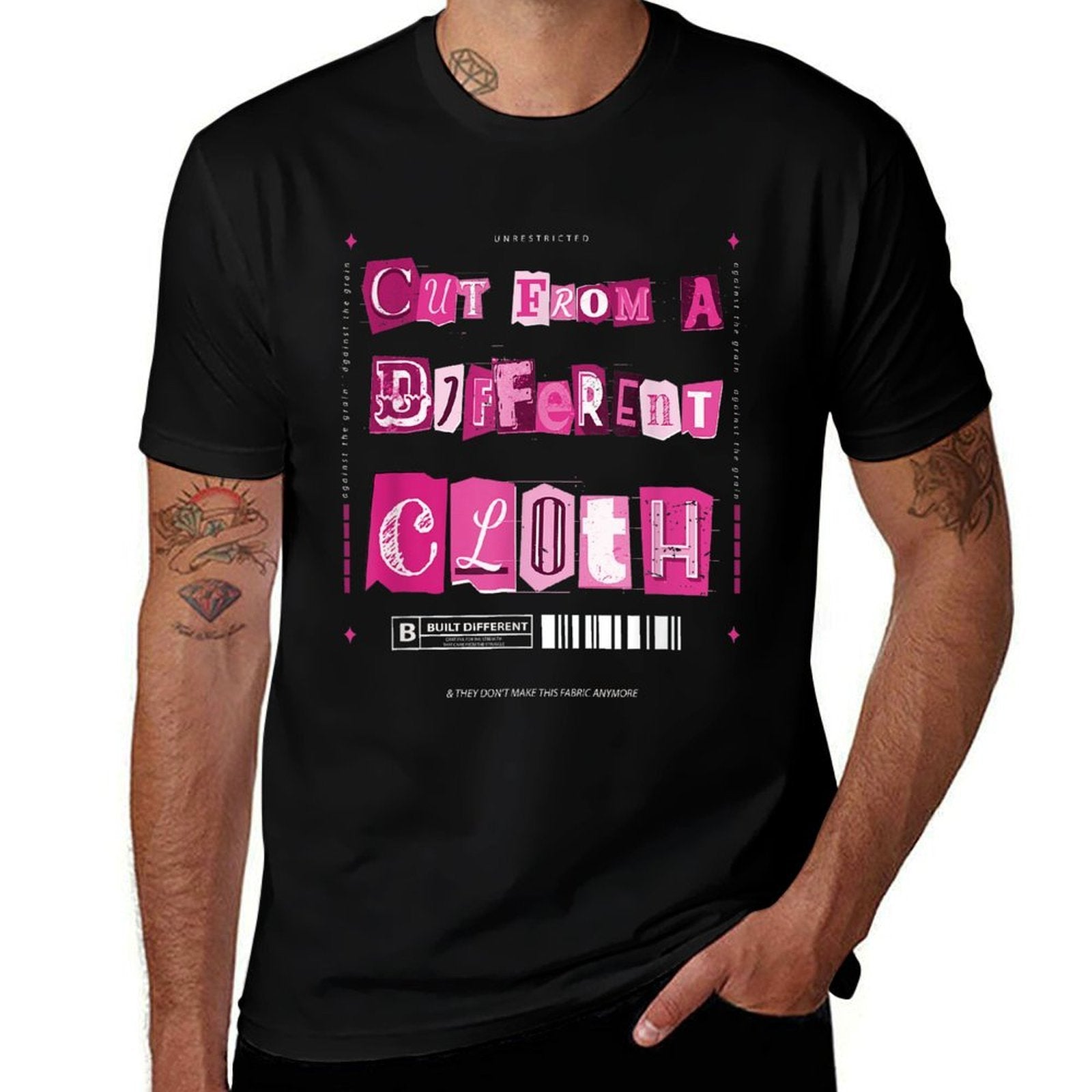 Pink Cut From A Different Cloth Pink Graphic  Lightweight T-Shirt
