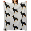Kelpie- Australian Black And Tan Kelpie Durable Throw Blanket