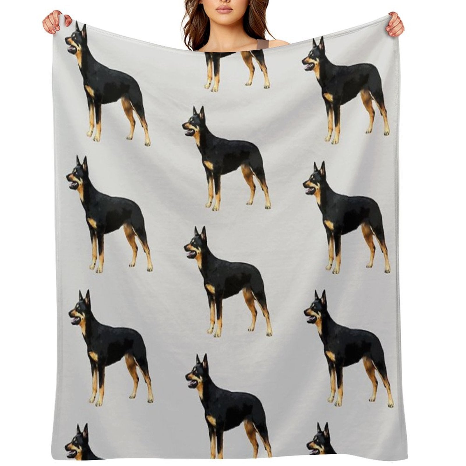Kelpie- Australian Black And Tan Kelpie Durable Throw Blanket
