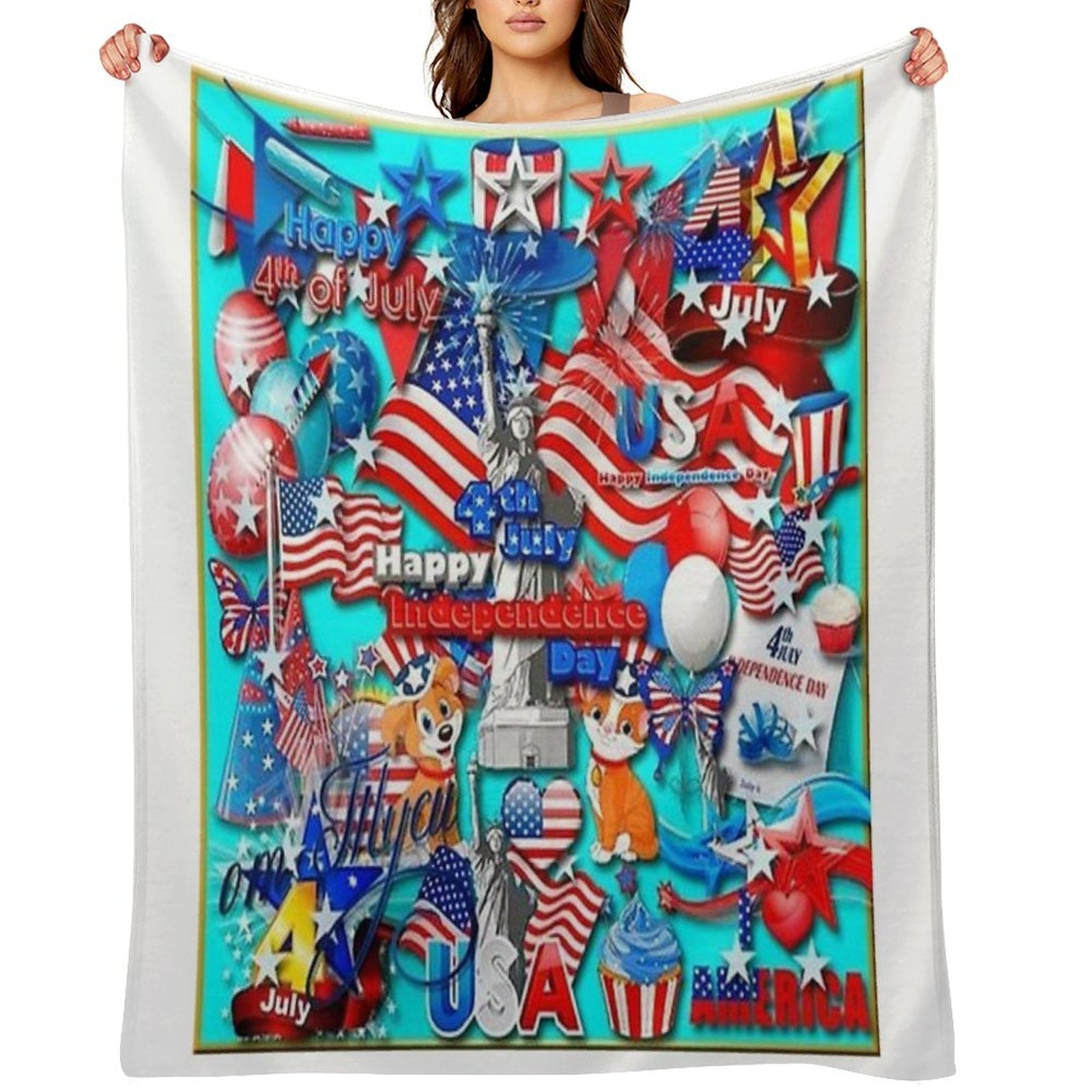 USA- America All-season Throw Blanket
