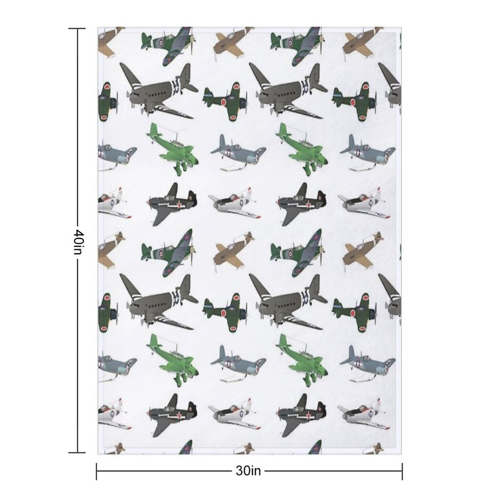 Multiple WW2 Airplanes Premium Throw Blanket
