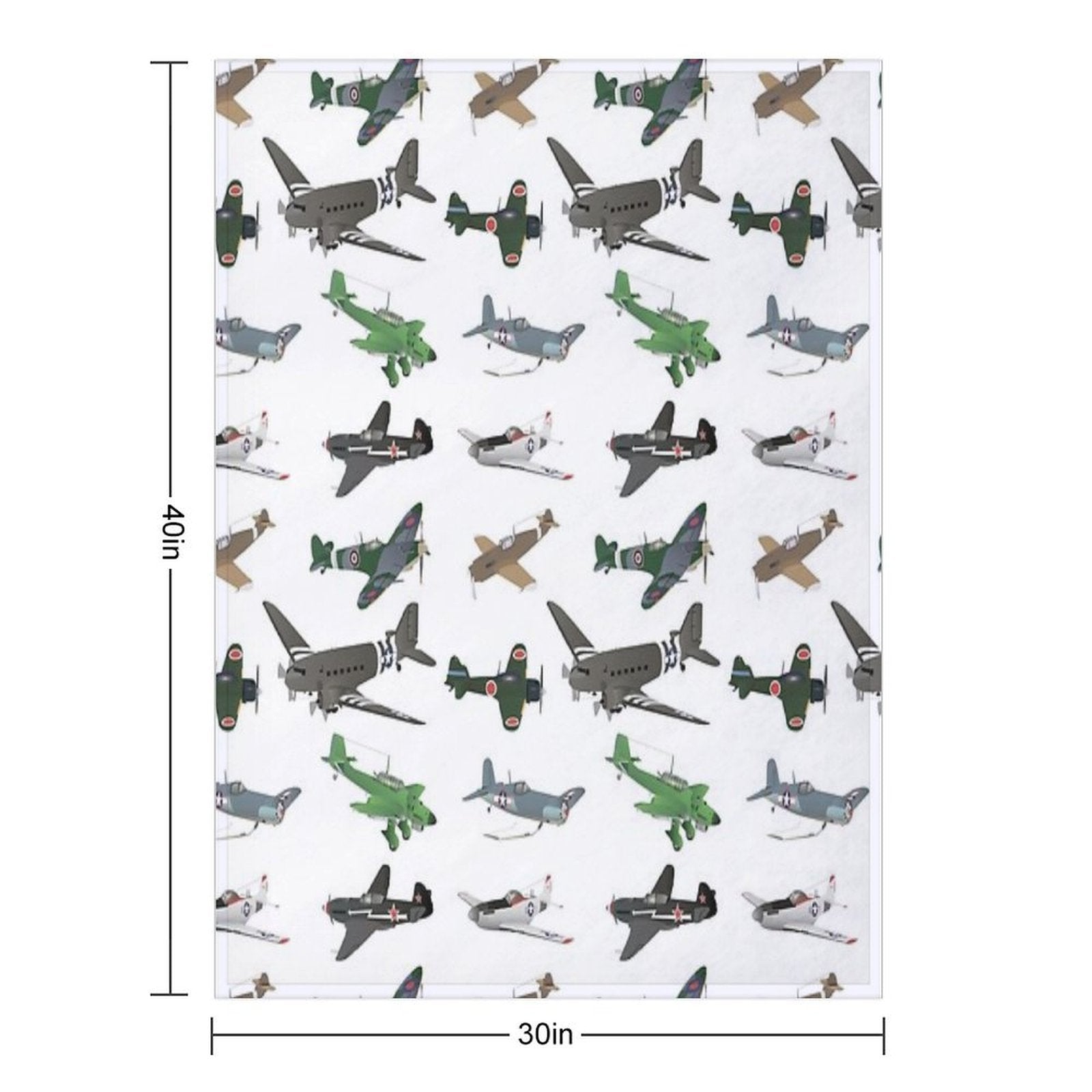 Multiple WW2 Airplanes Premium Throw Blanket