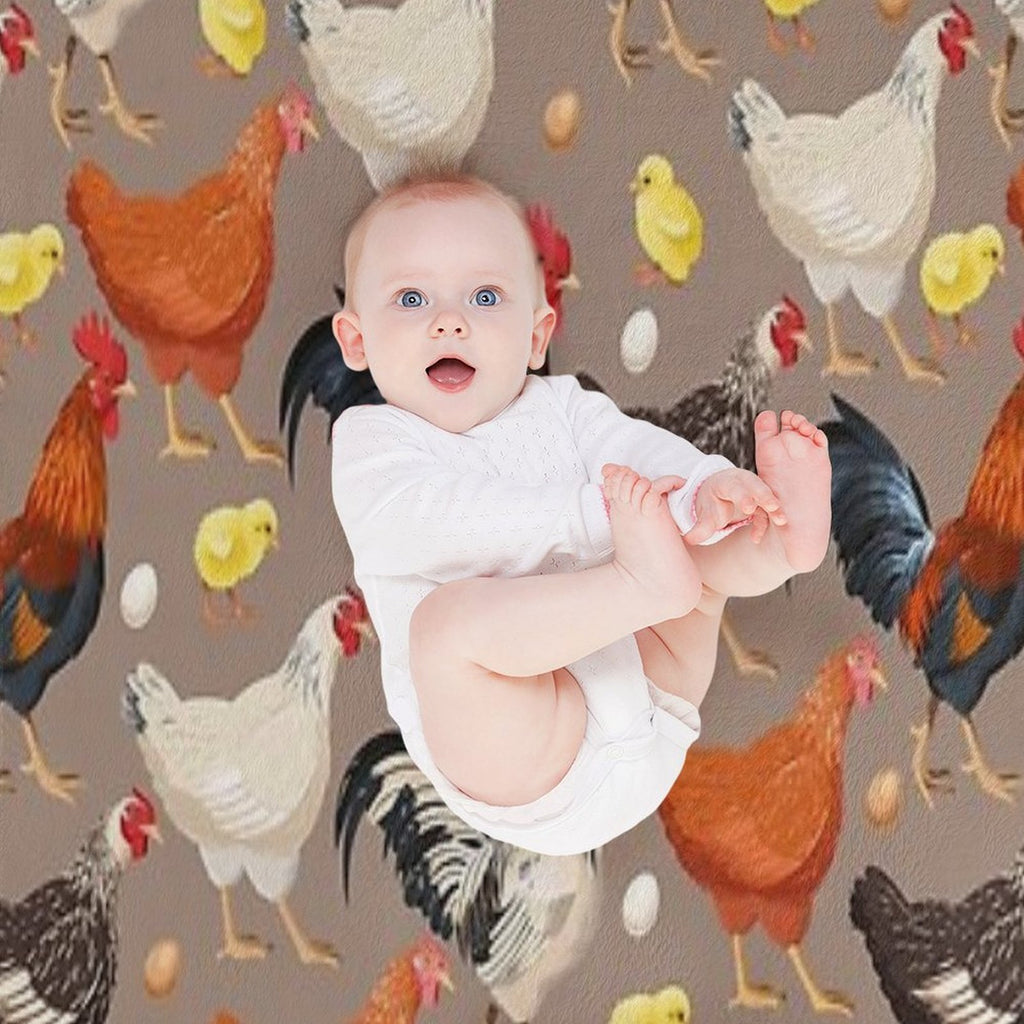 Chicken Colorfull Pattern All-season Throw Blanket
