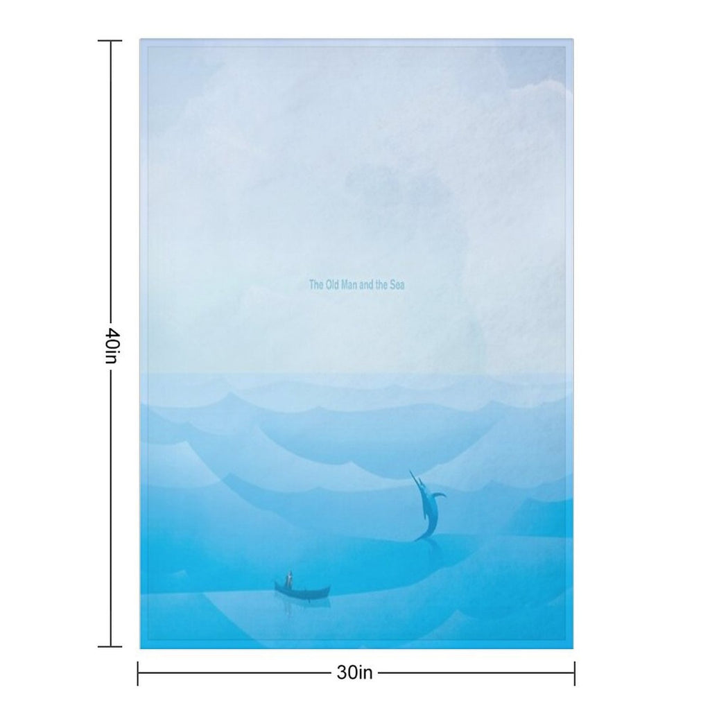 Ernest Hemingway - The Old Man And The Sea Literary Art for Book Lovers Velvety-soft Throw Blanket