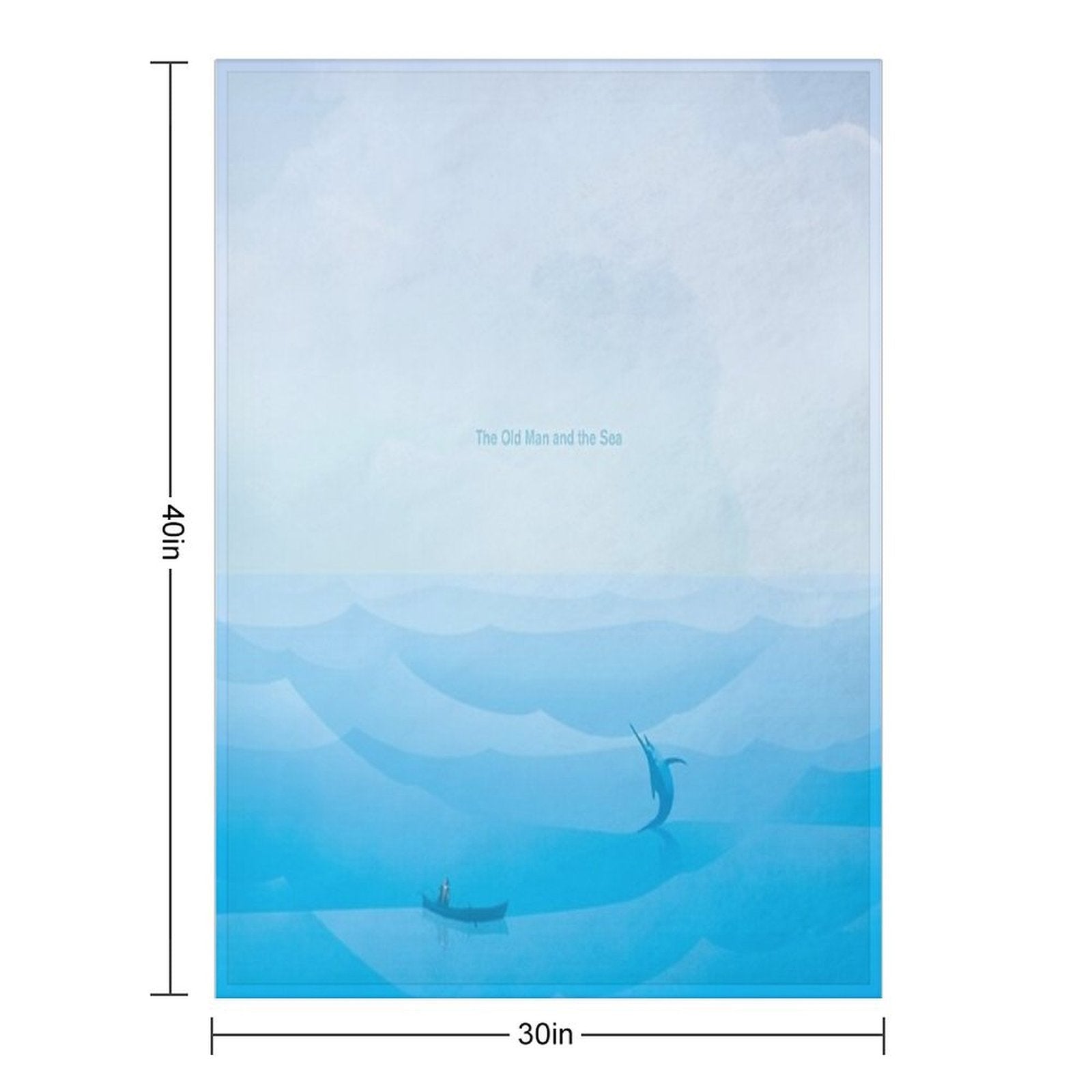 Ernest Hemingway - The Old Man And The Sea Literary Art for Book Lovers Velvety-soft Throw Blanket