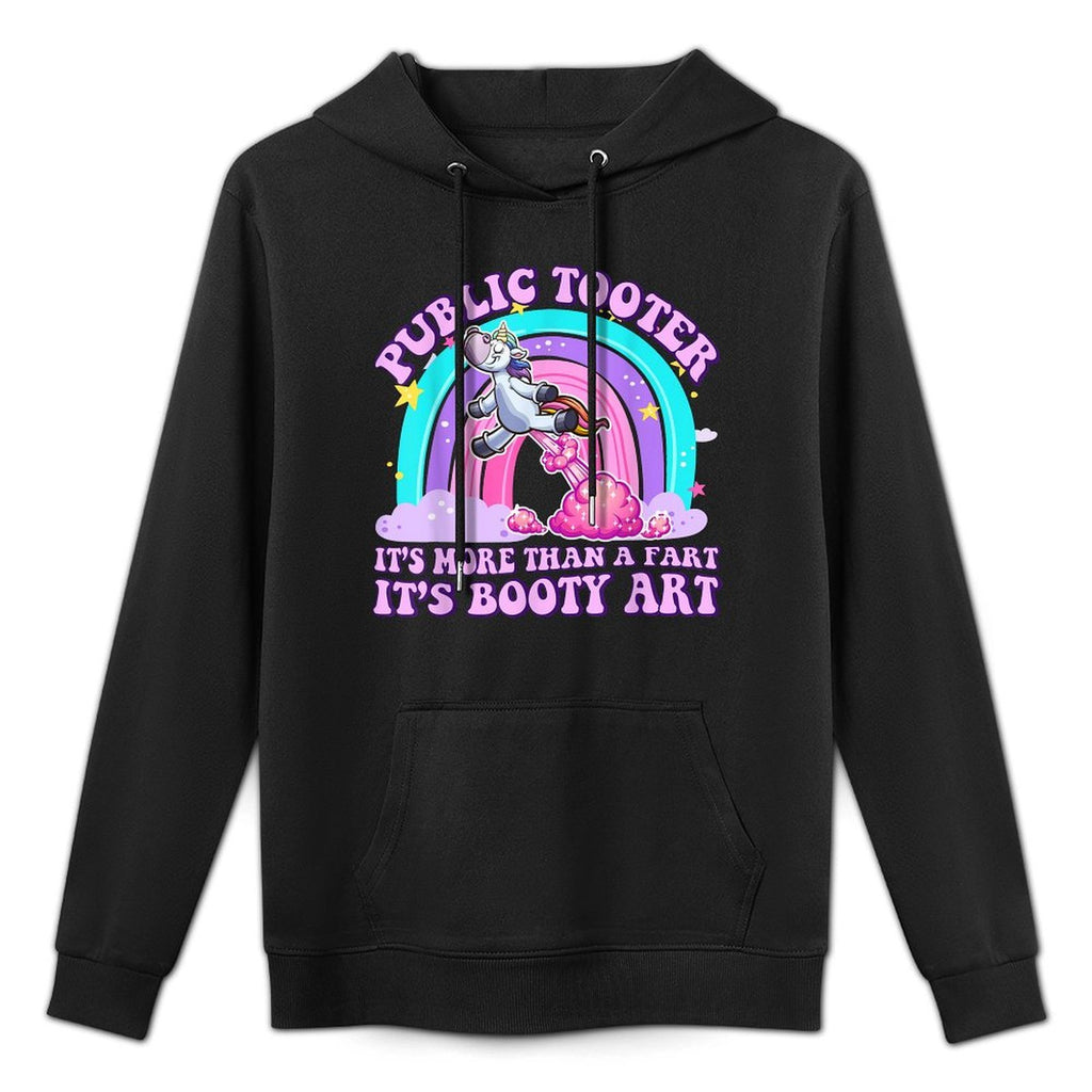 Public Tooter Funny Unicorn Inappropriate Embarrassing Adult Shape Retention Hoodie