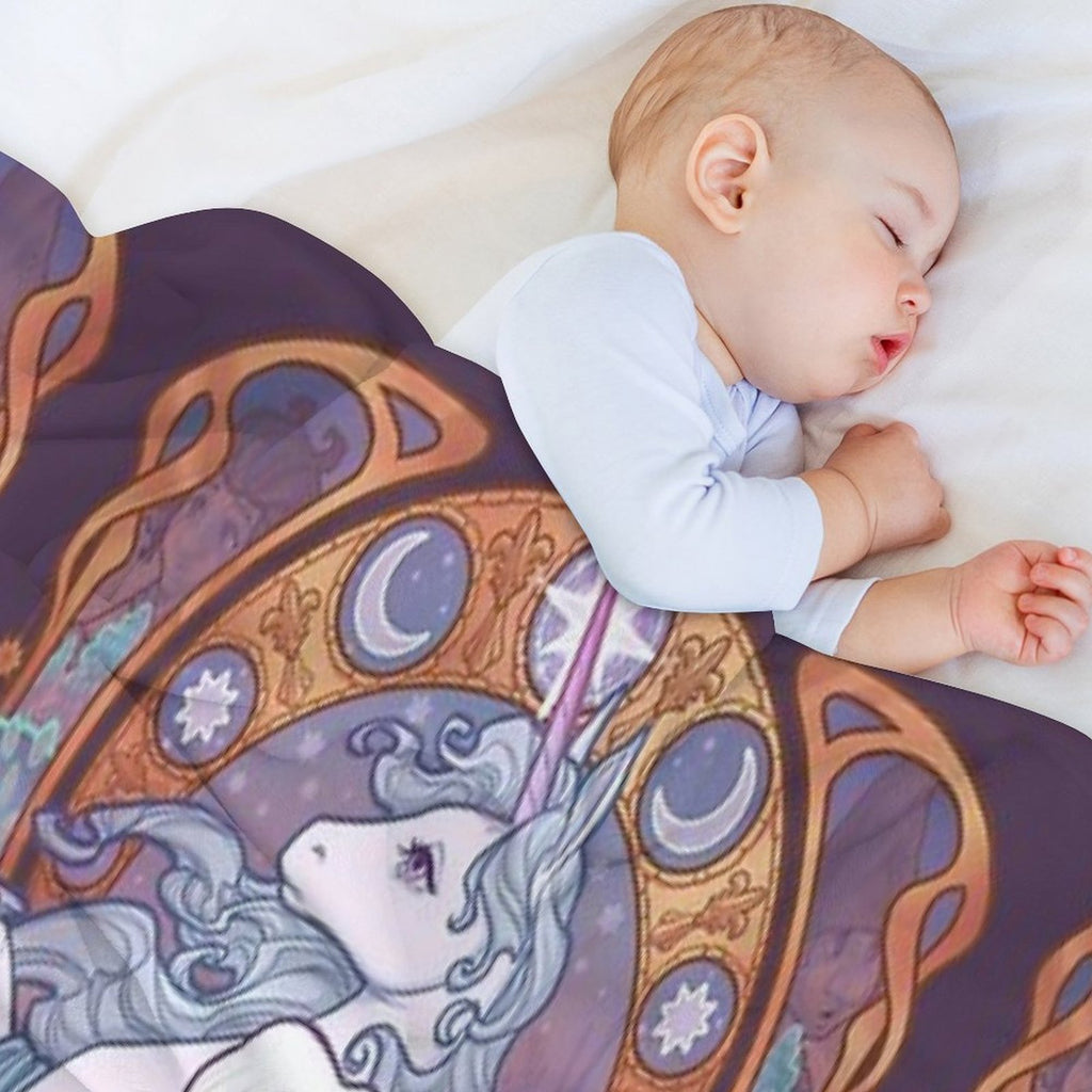 Lady Amalthea - The Last Unicorn Compact Throw Blanket